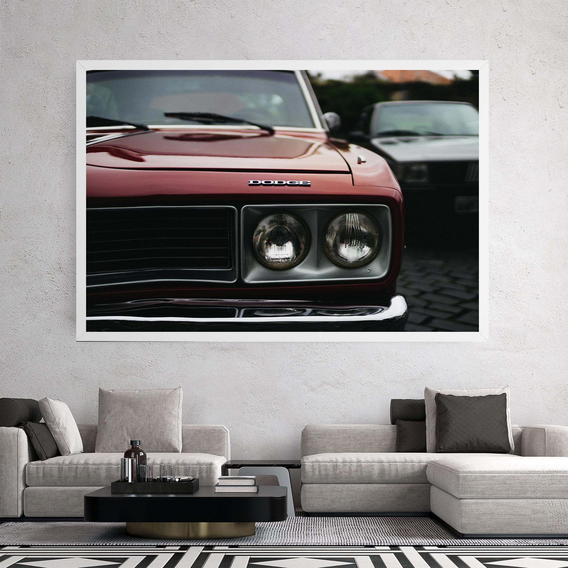 Leinwandbild Dark Vintage Red mockup 2