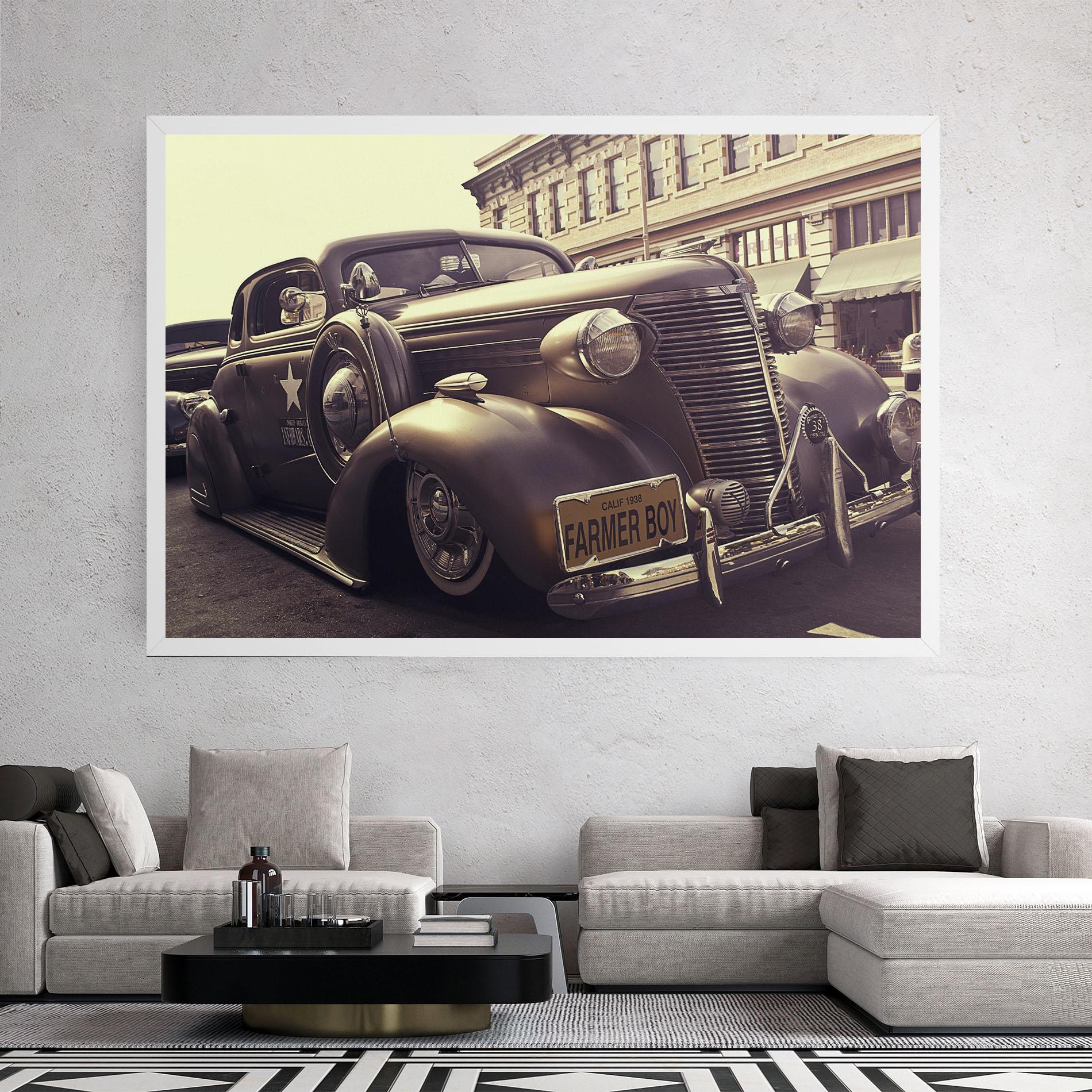 Leinwandbild Old Classic Car mockup 2