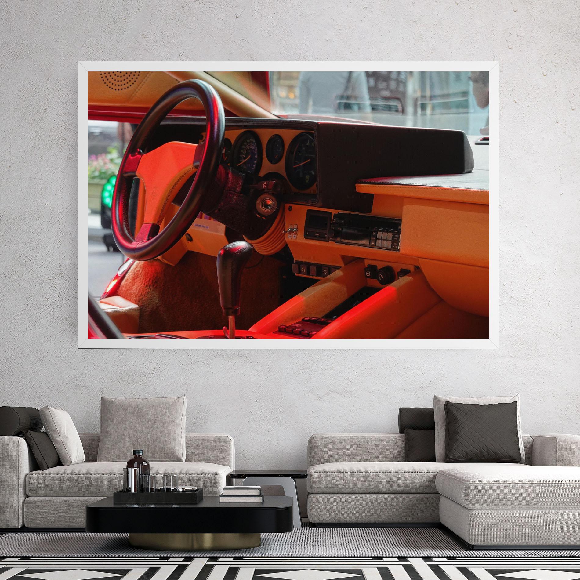 Leinwandbild Orange Black Car mockup 2