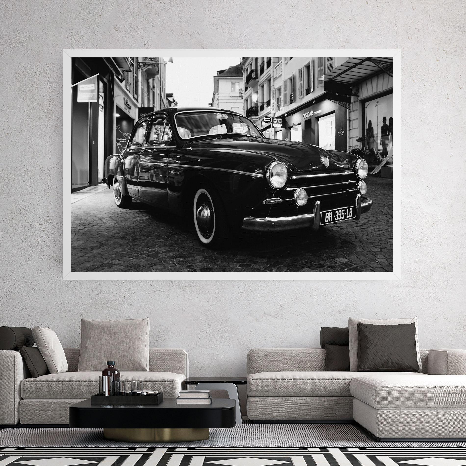 Leinwandbild Pretty Black Car mockup 2