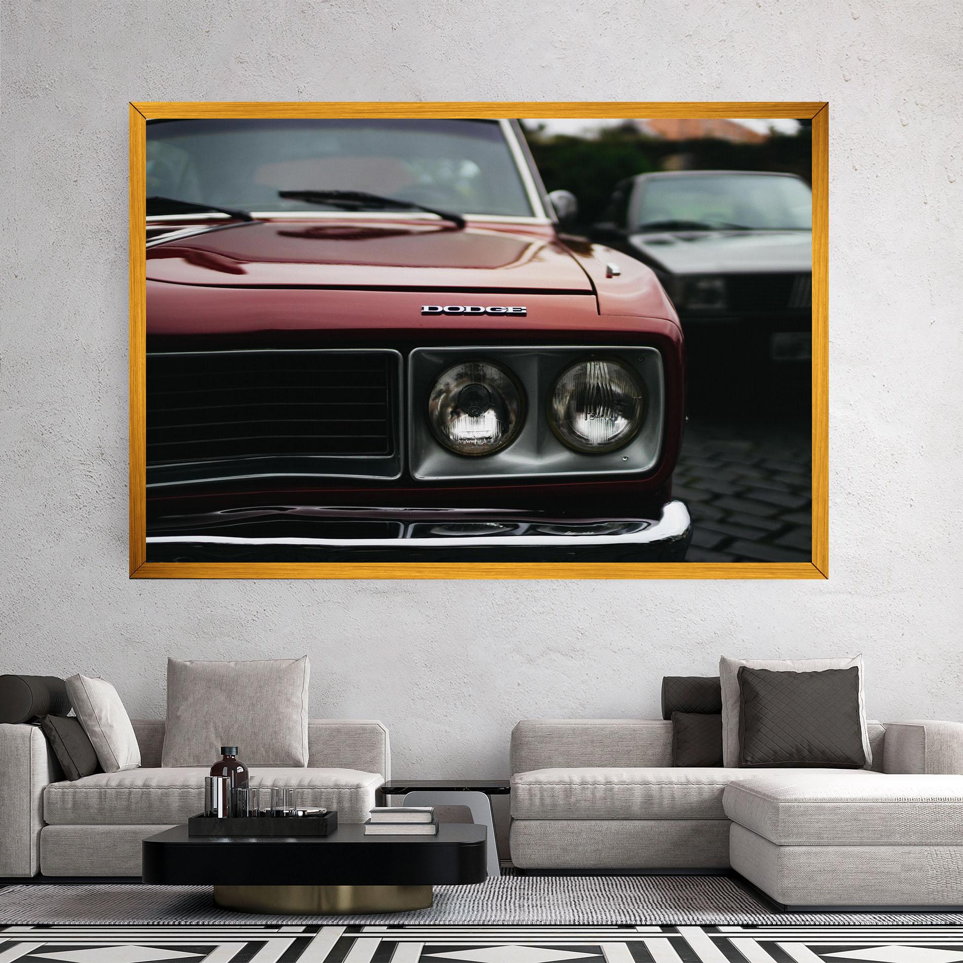 Leinwandbild Dark Vintage Red mockup 2