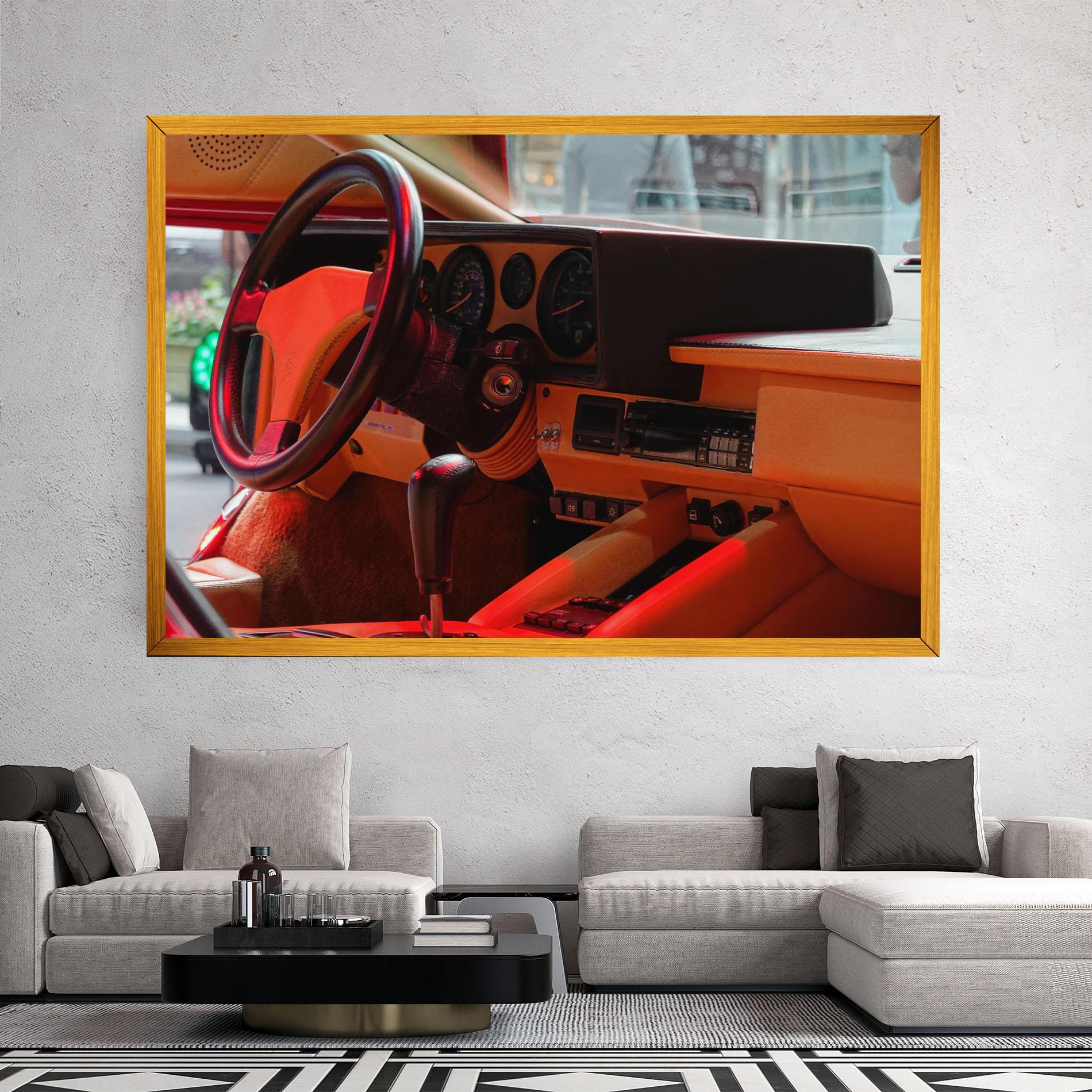 Leinwandbild Orange Black Car mockup 2