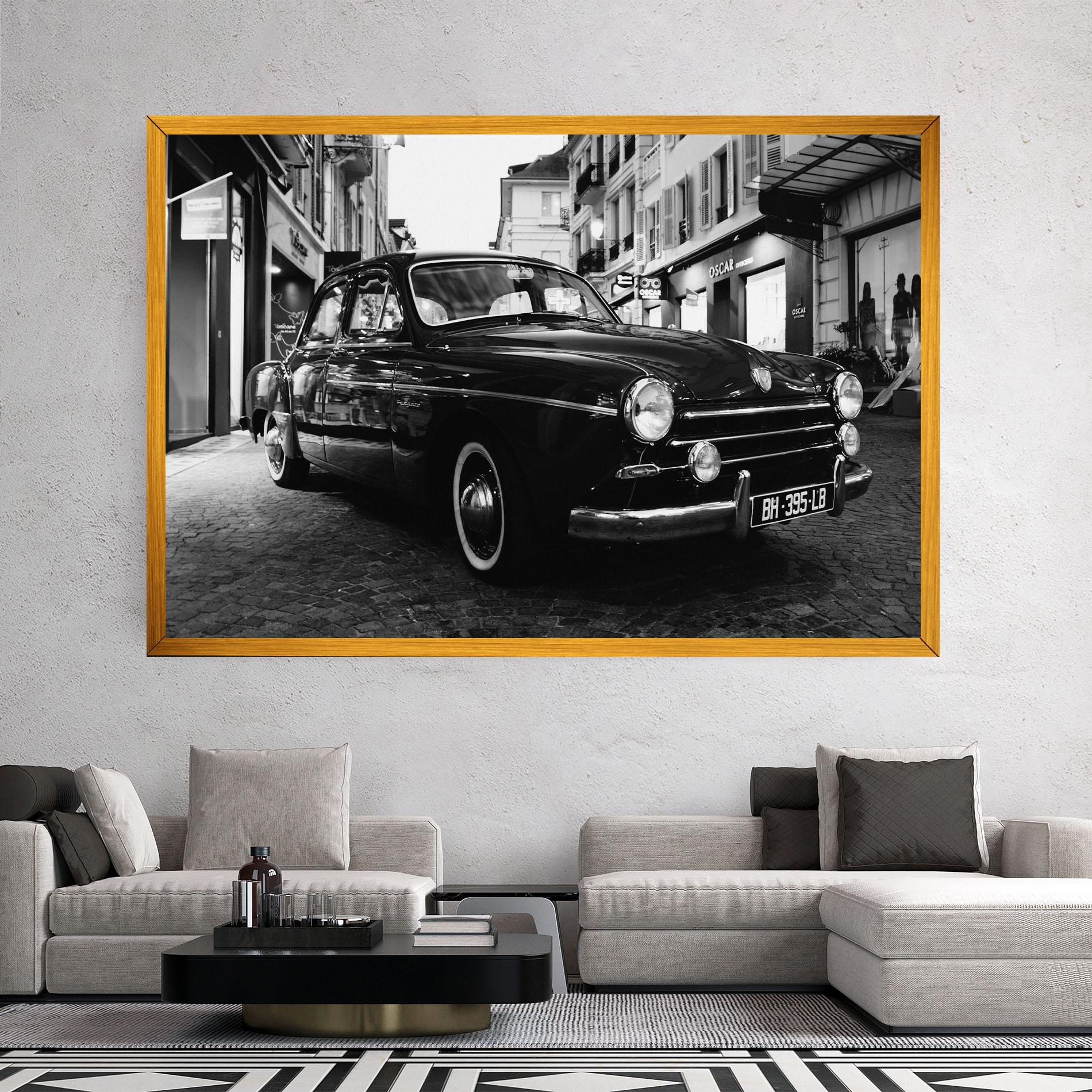 Leinwandbild Pretty Black Car mockup 2