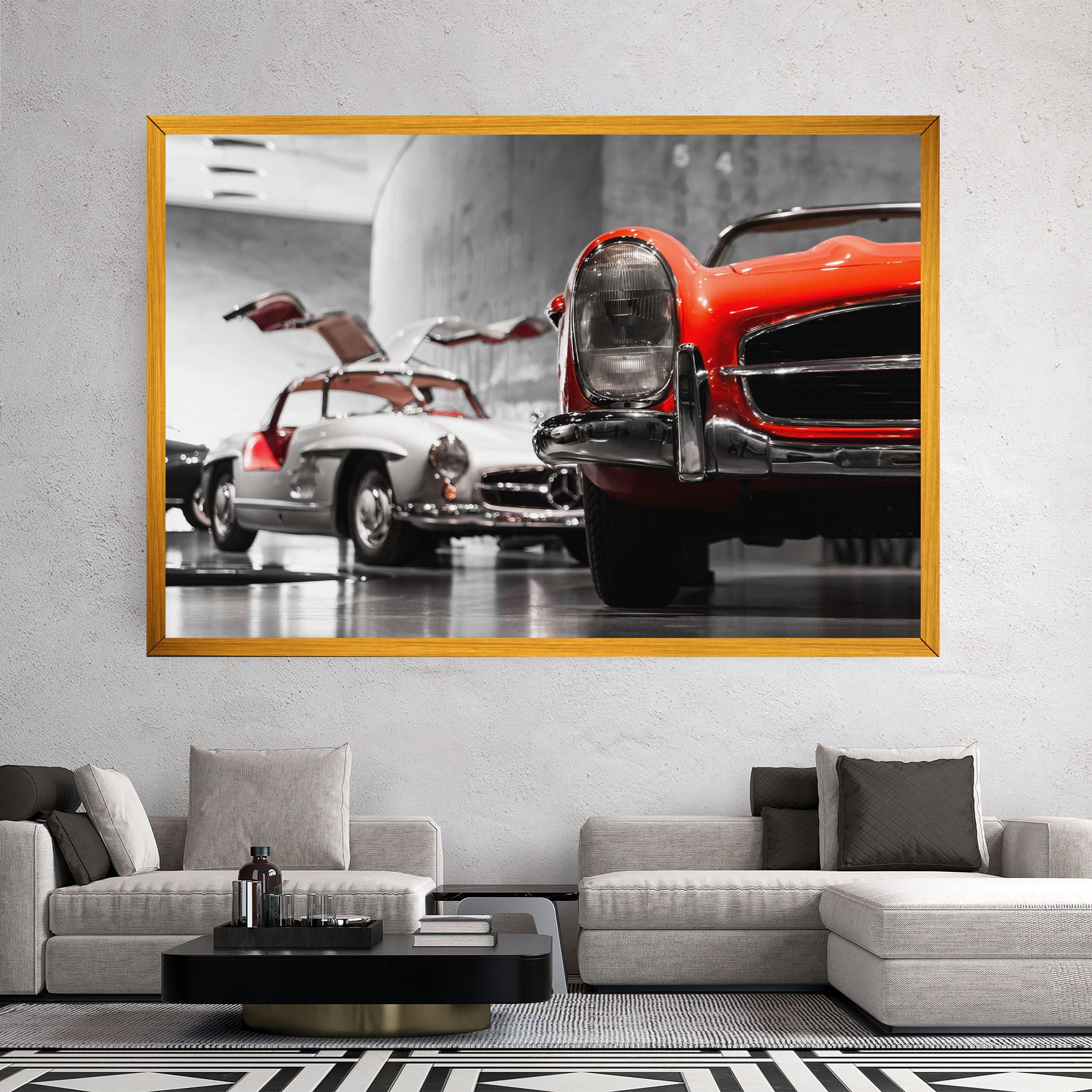 Vintage Red White mockup 2