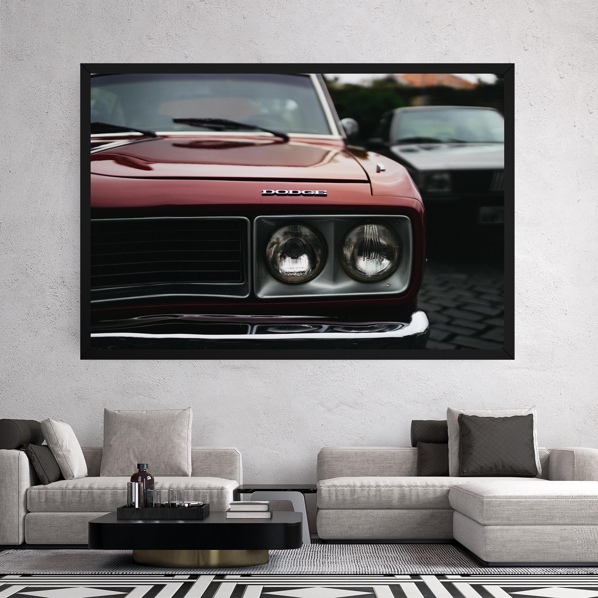 Leinwandbild Dark Vintage Red mockup 2