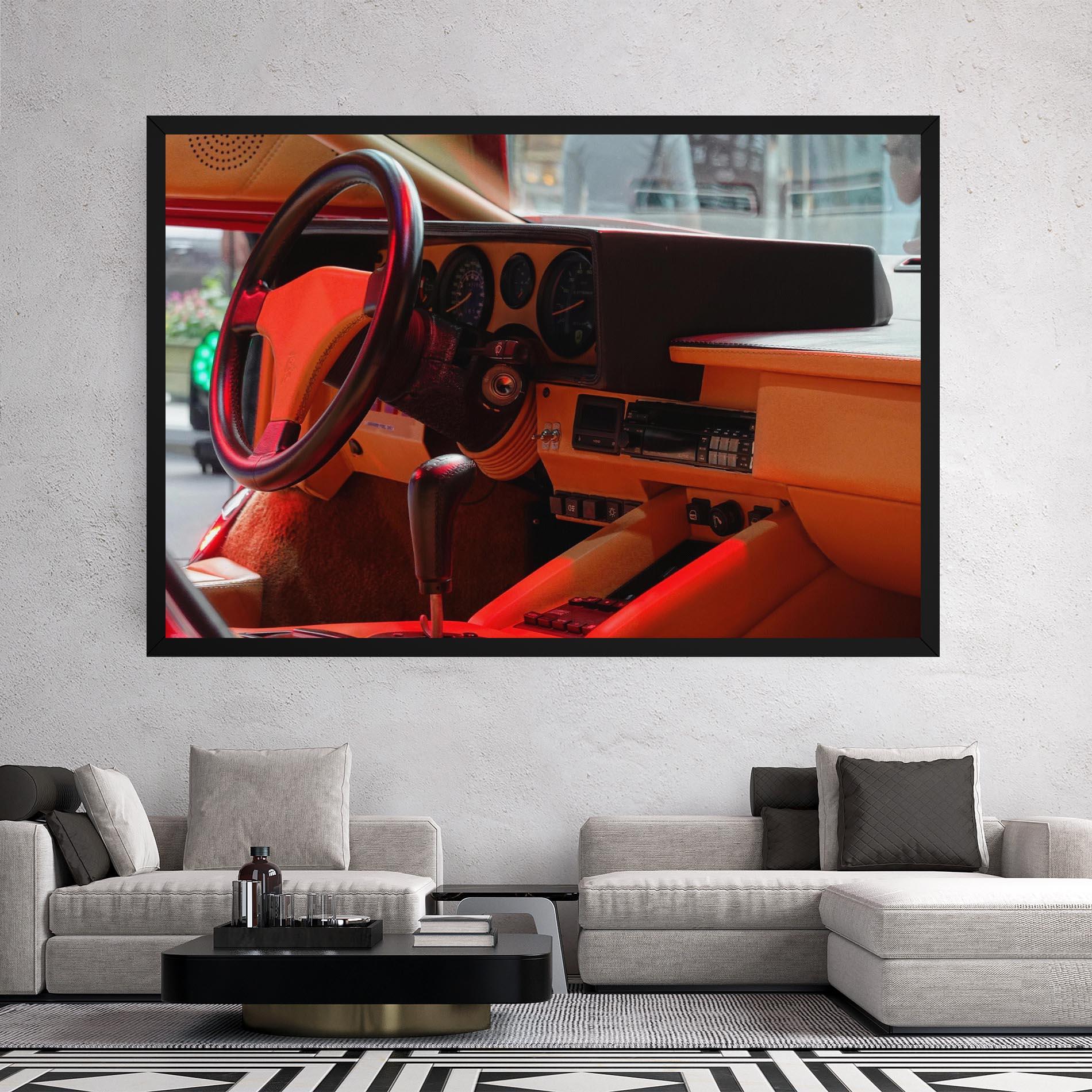 Leinwandbild Orange Black Car mockup 2