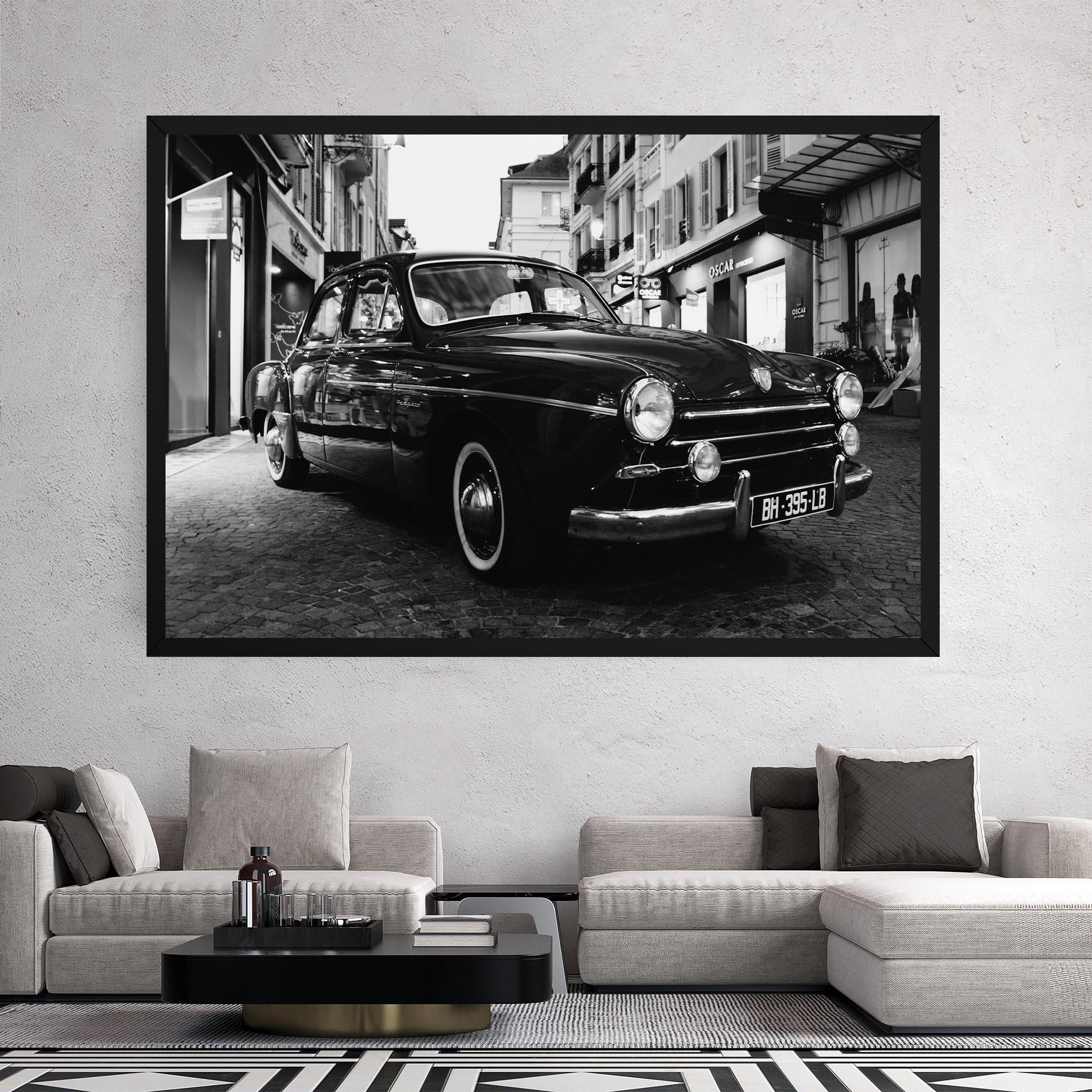 Leinwandbild Pretty Black Car mockup 2