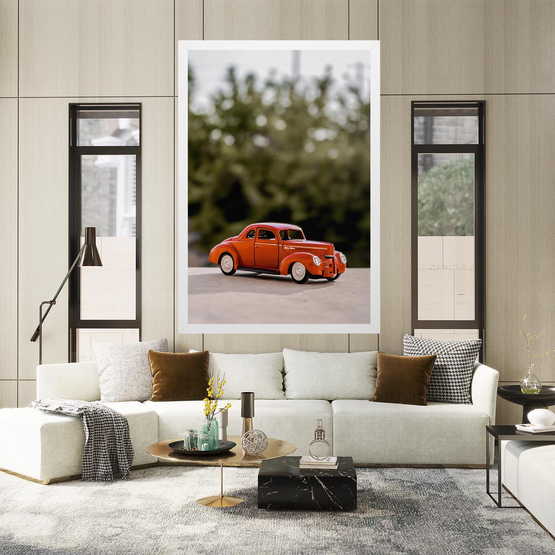 Leinwandbild Vintage Orange Toy mockup 2