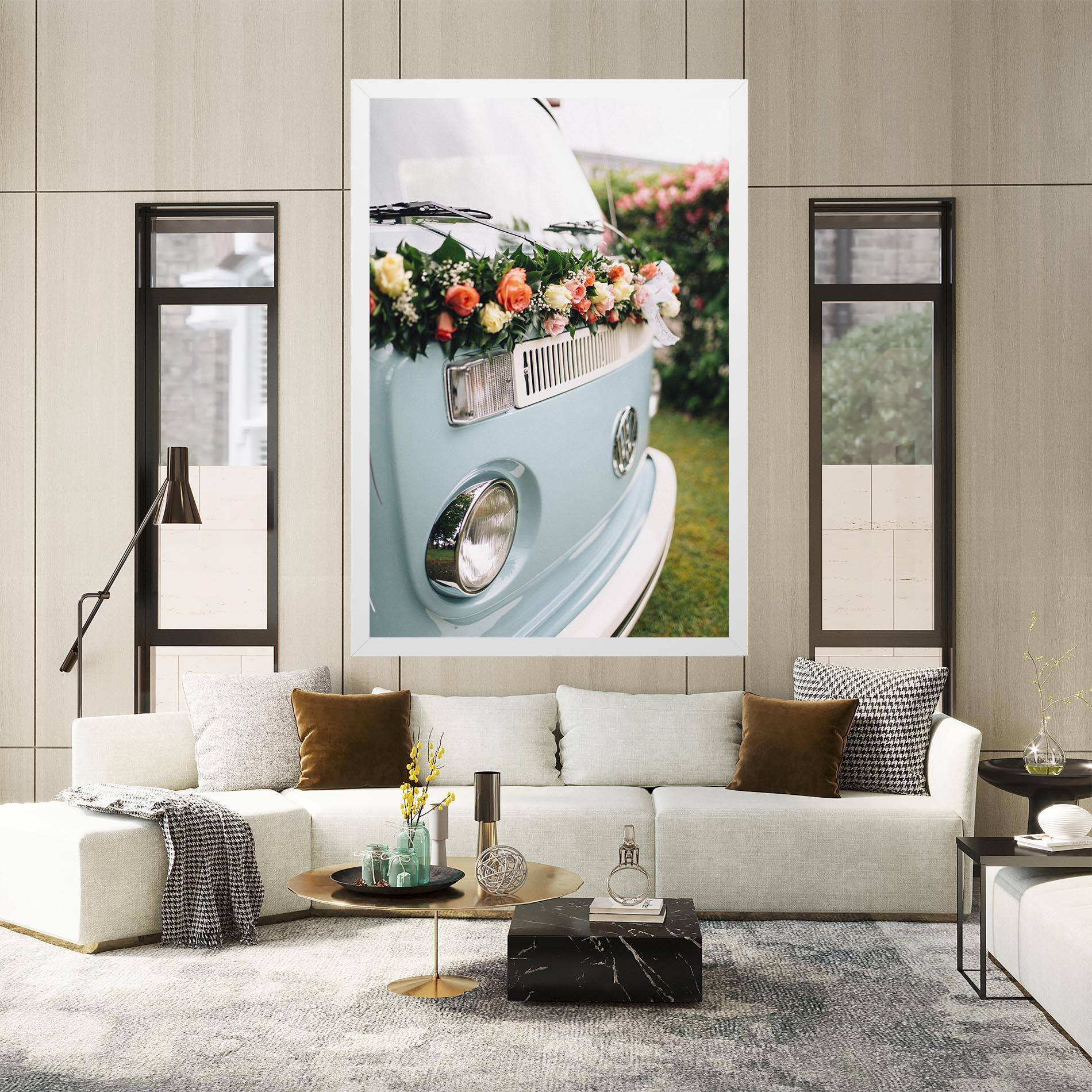 Leinwandbild Vintage Rose Van mockup 2