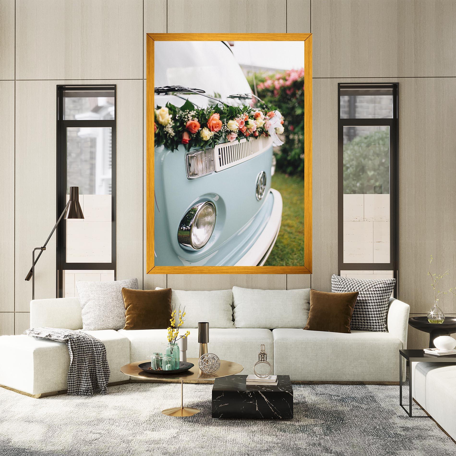 Leinwandbild Vintage Rose Van mockup 2