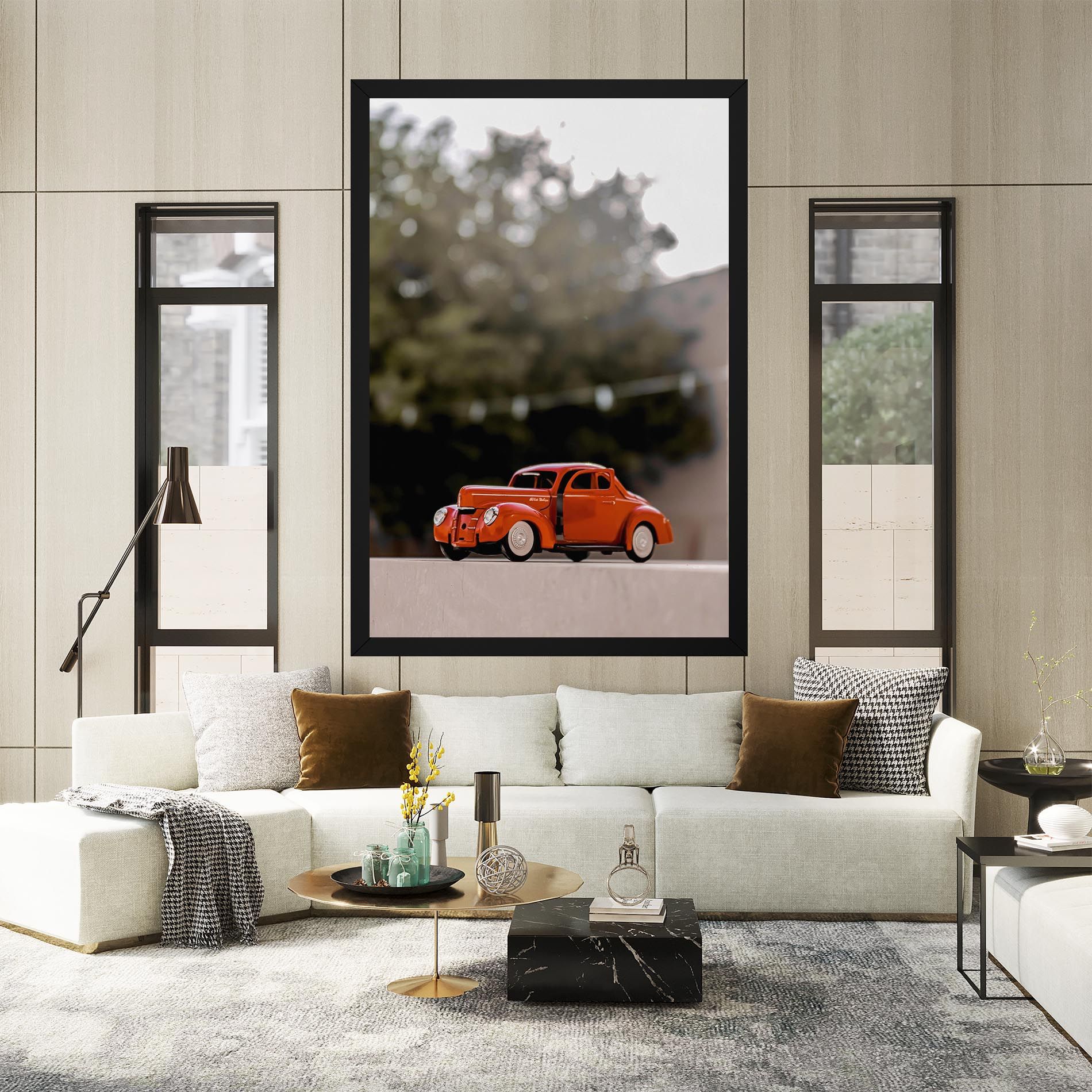 Orange Toy Car mockup 2