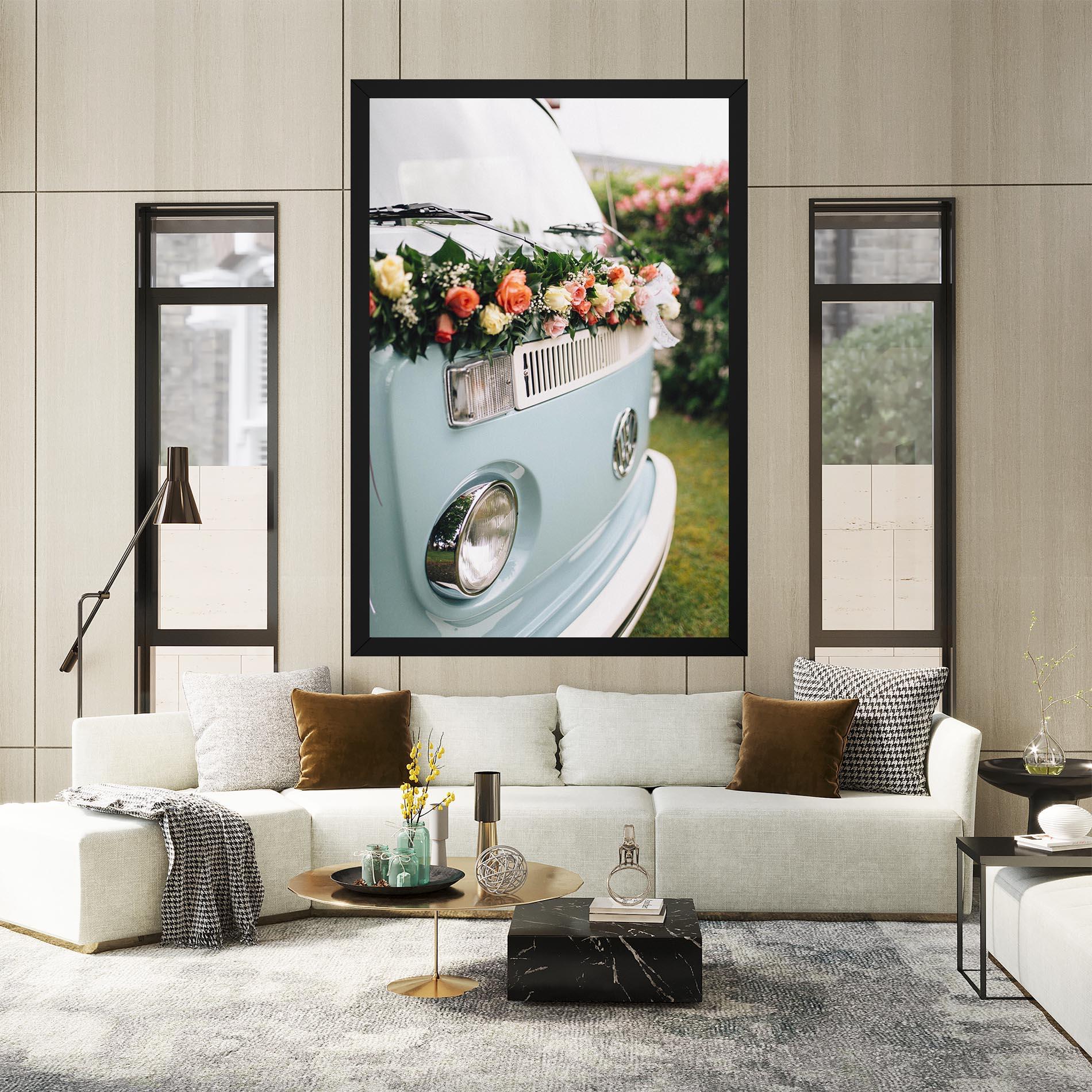 Leinwandbild Vintage Rose Van mockup 2