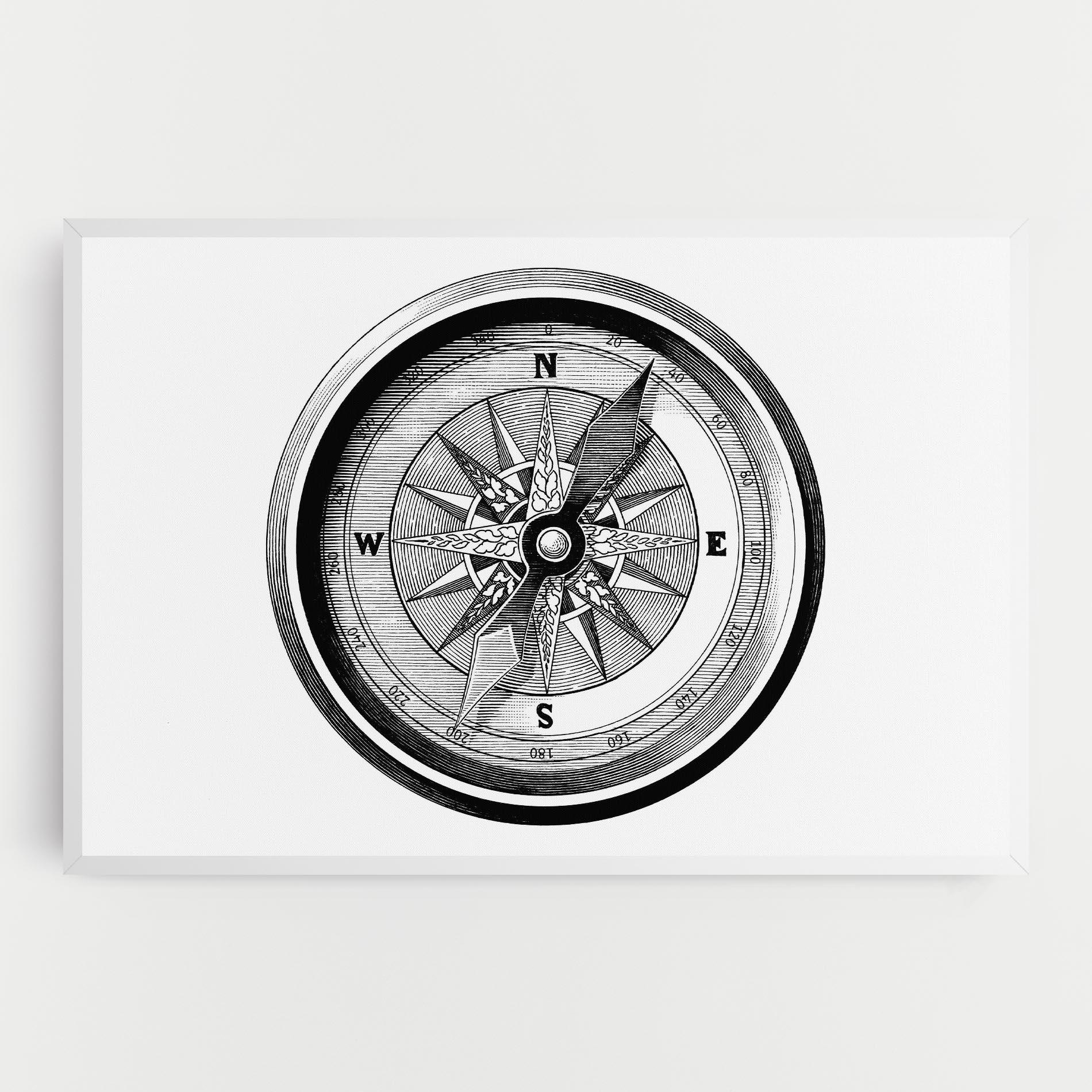 Leinwandbild Black Compass mockup 0