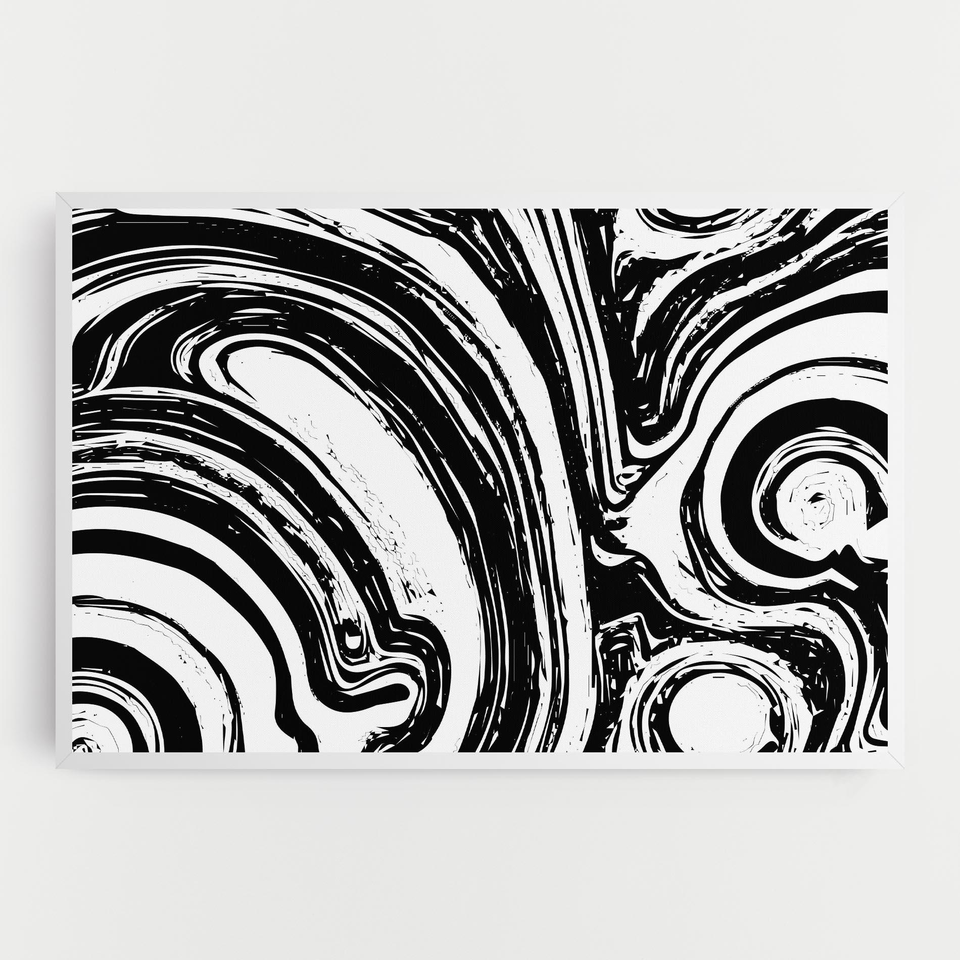 Leinwandbild Black Liquid White mockup 0