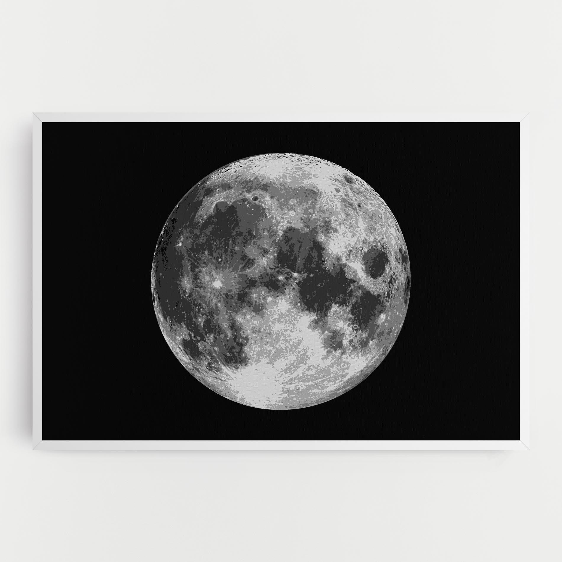 Leinwandbild Grey Shiny Moon mockup 0