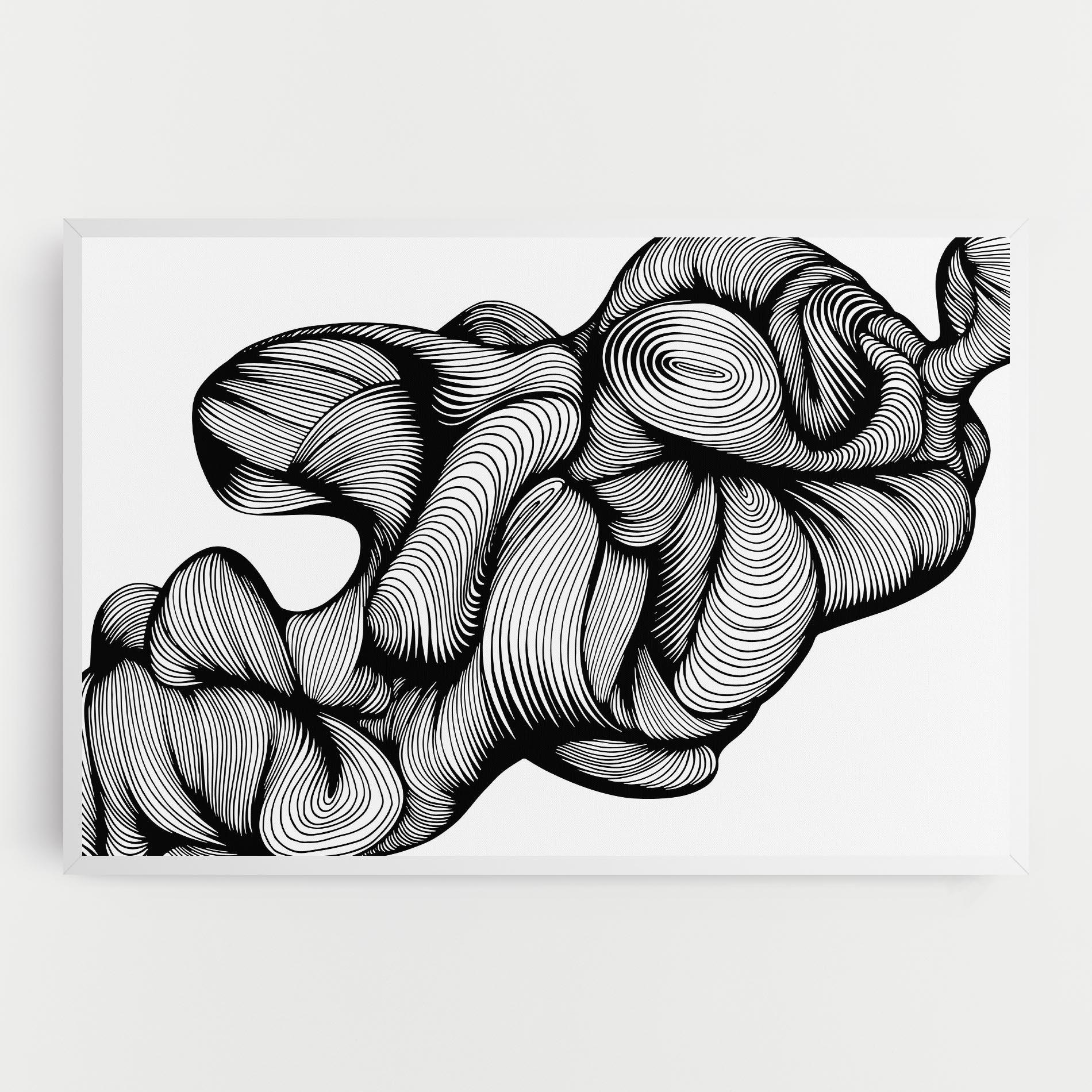 Leinwandbild Monochrome Doodle mockup 0