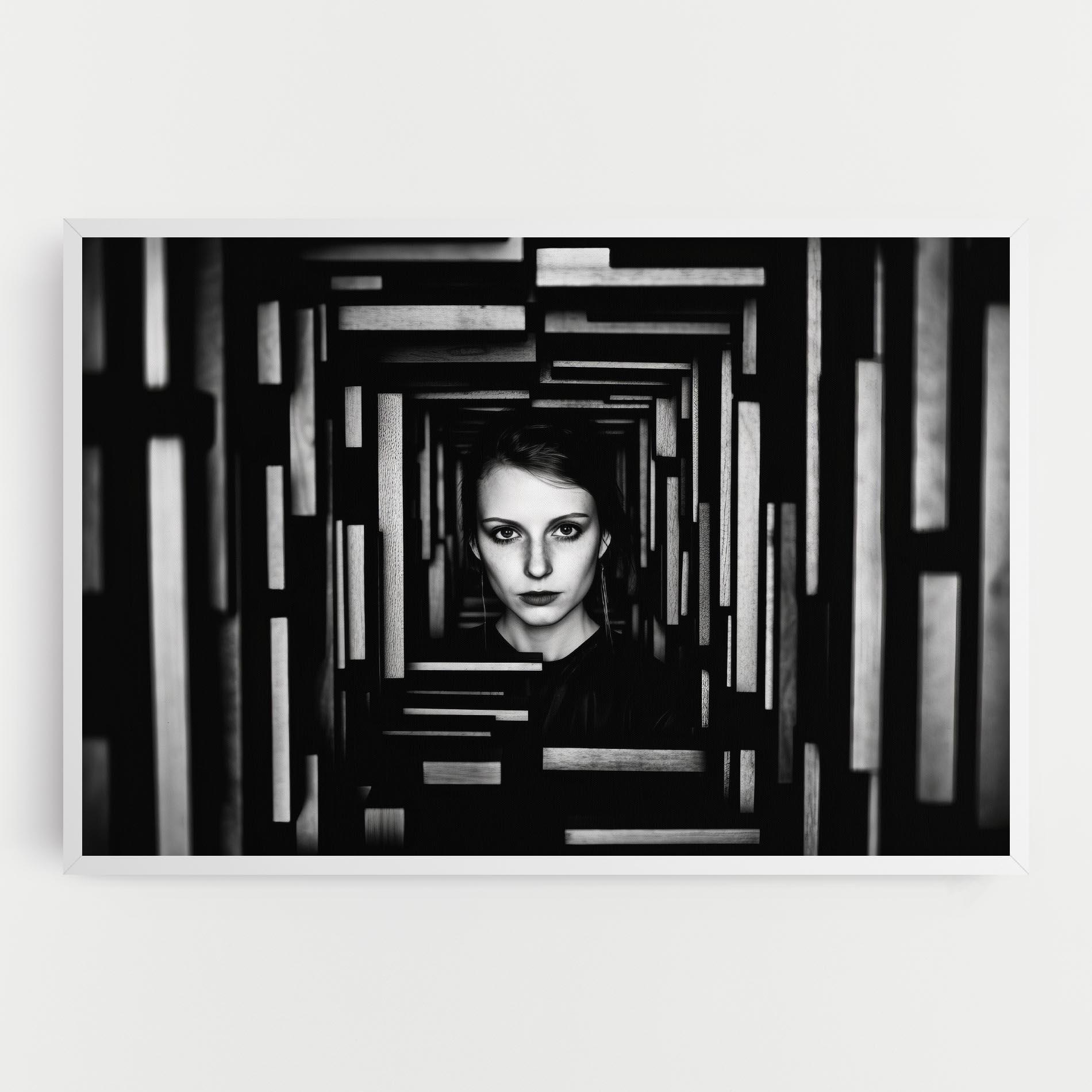Leinwandbild Tunnel Woman mockup 0