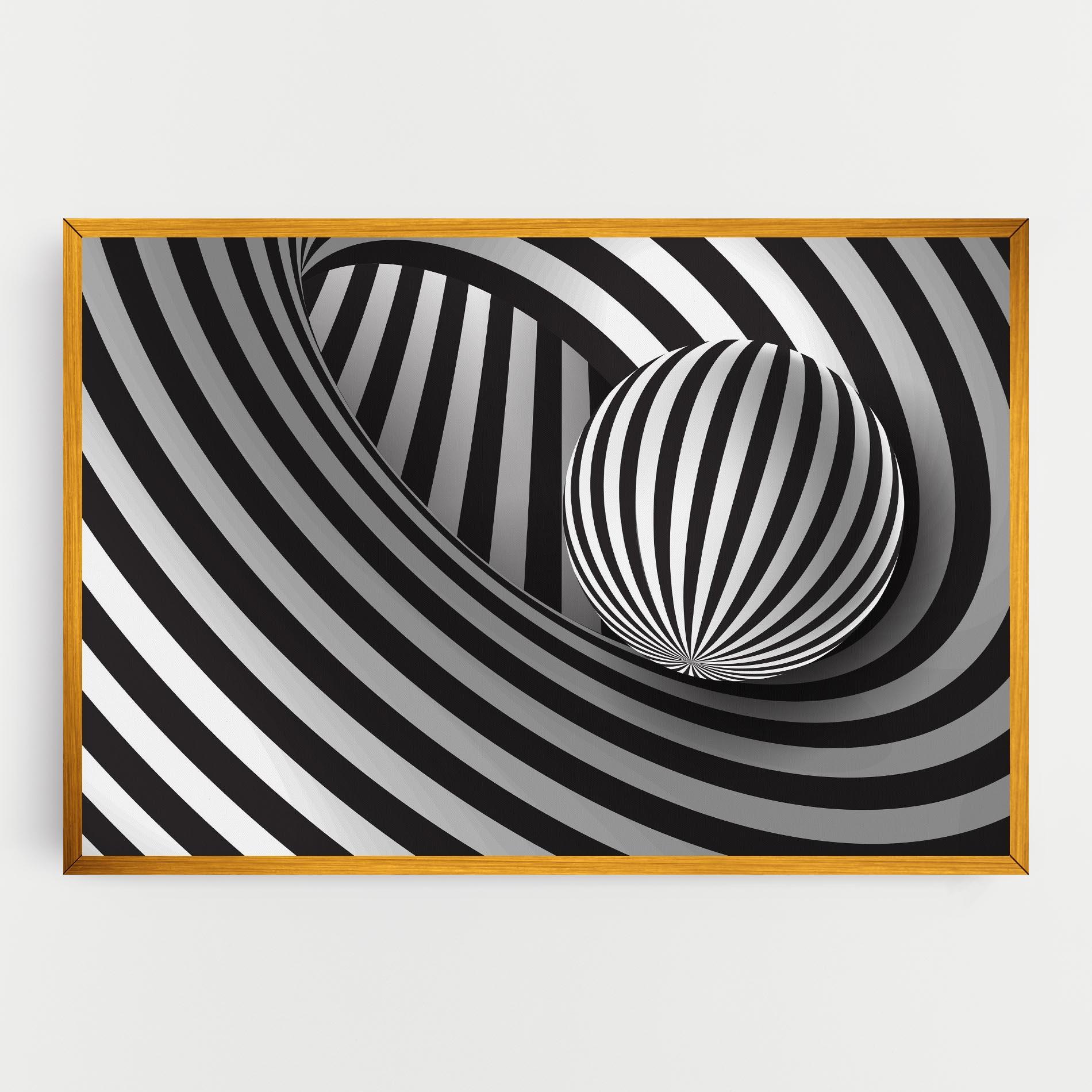Leinwandbild 3d Zebra Ball mockup 0