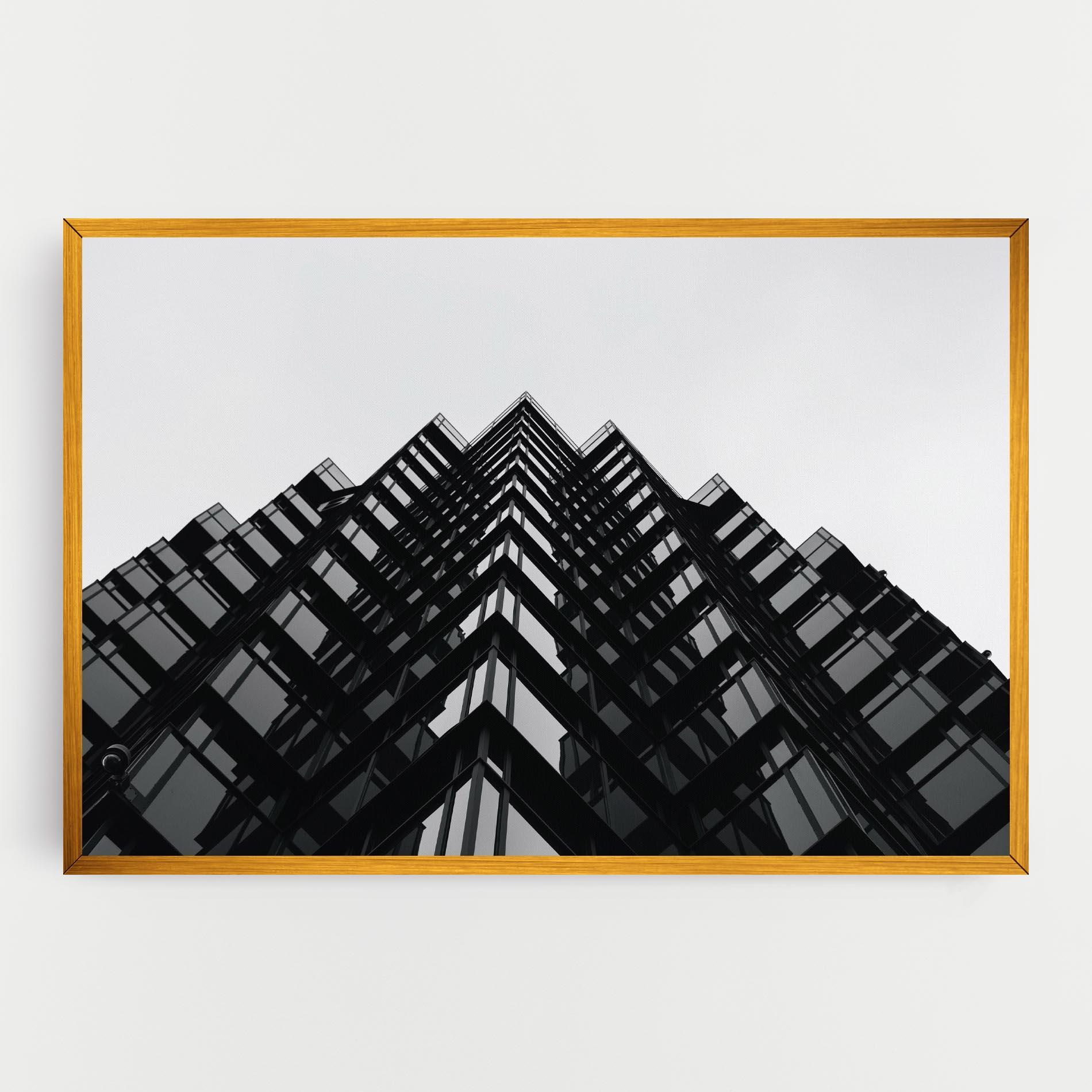 Leinwandbild Black Building mockup 0