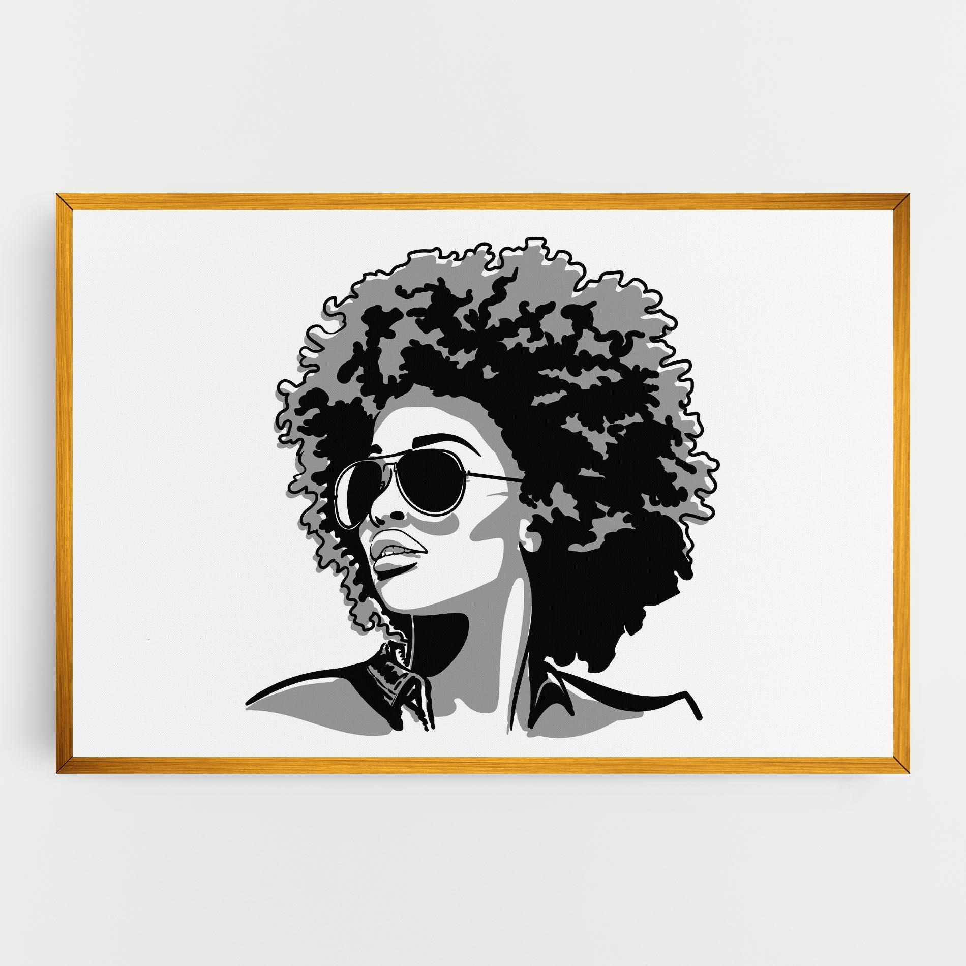 Leinwandbild Black Grasses mockup 0