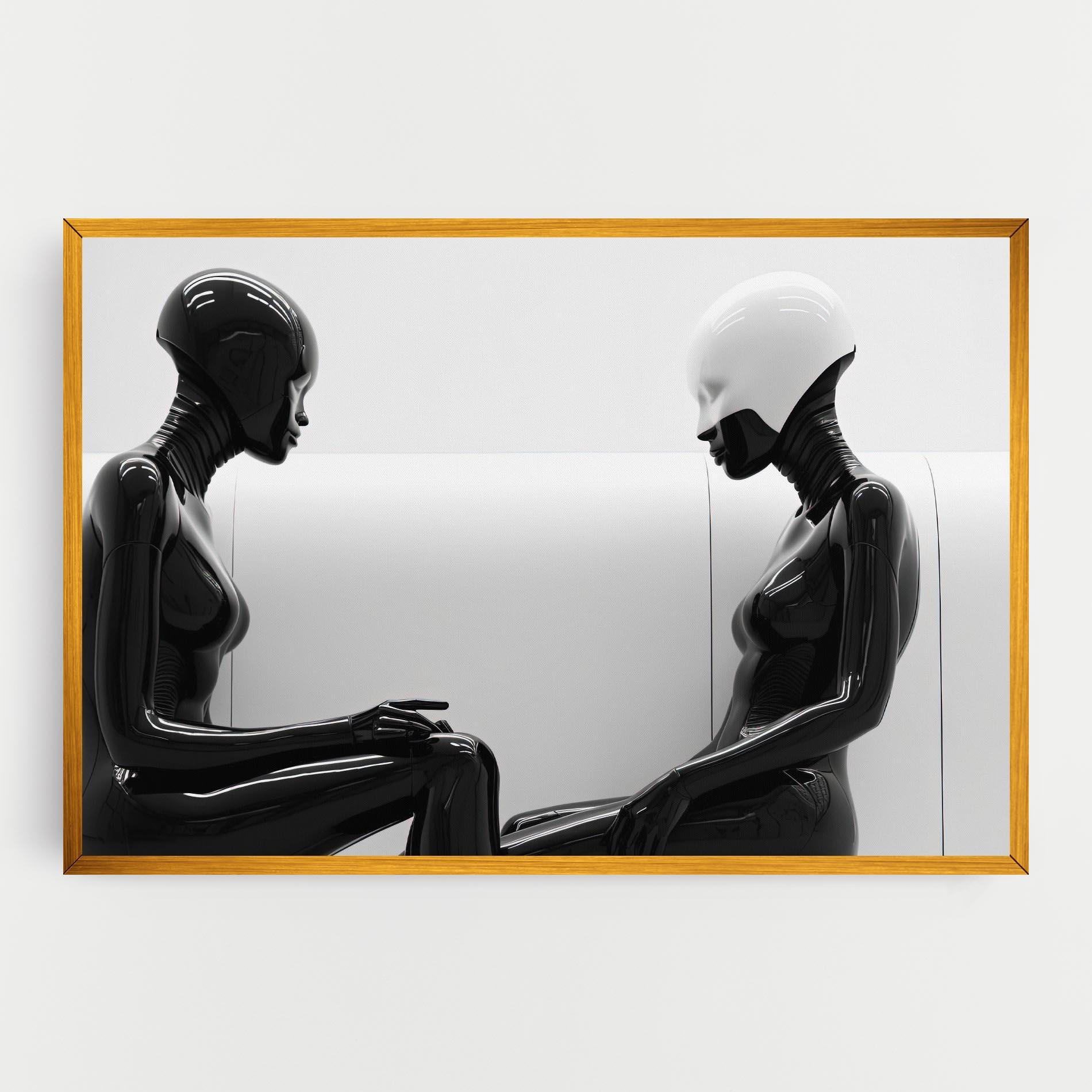 Leinwandbild Black Mannequin mockup 0