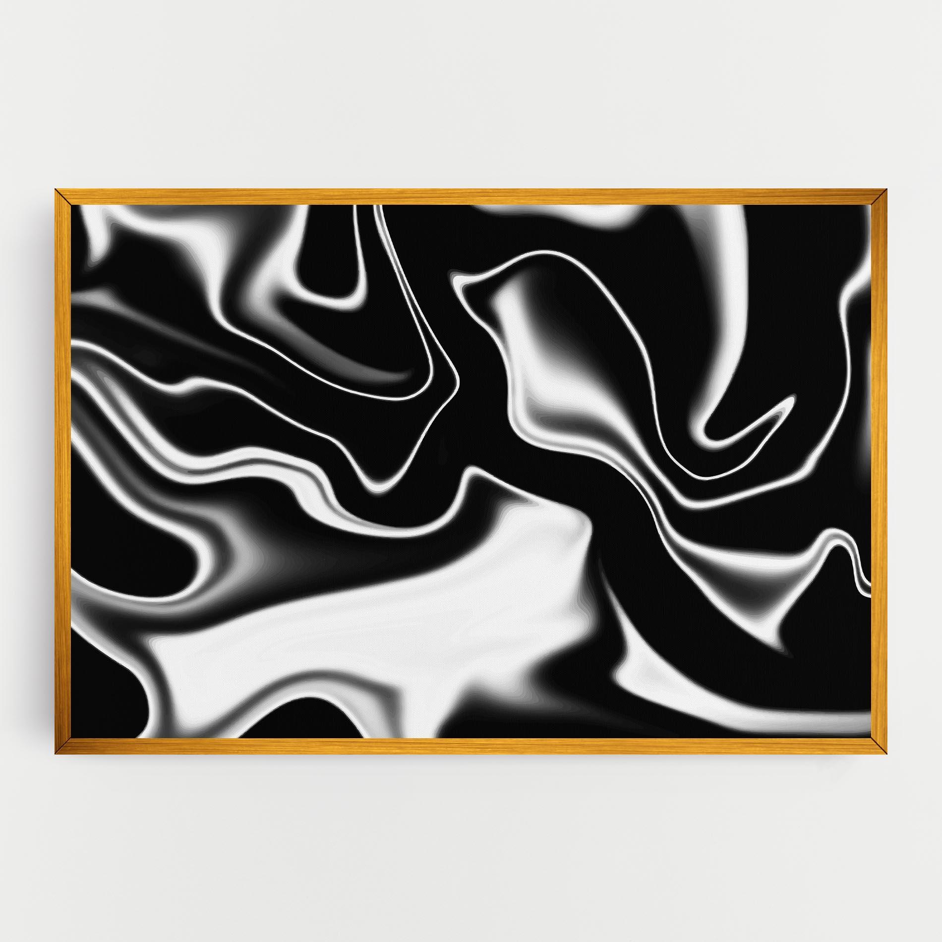 Leinwandbild Black Metalic Art mockup 0