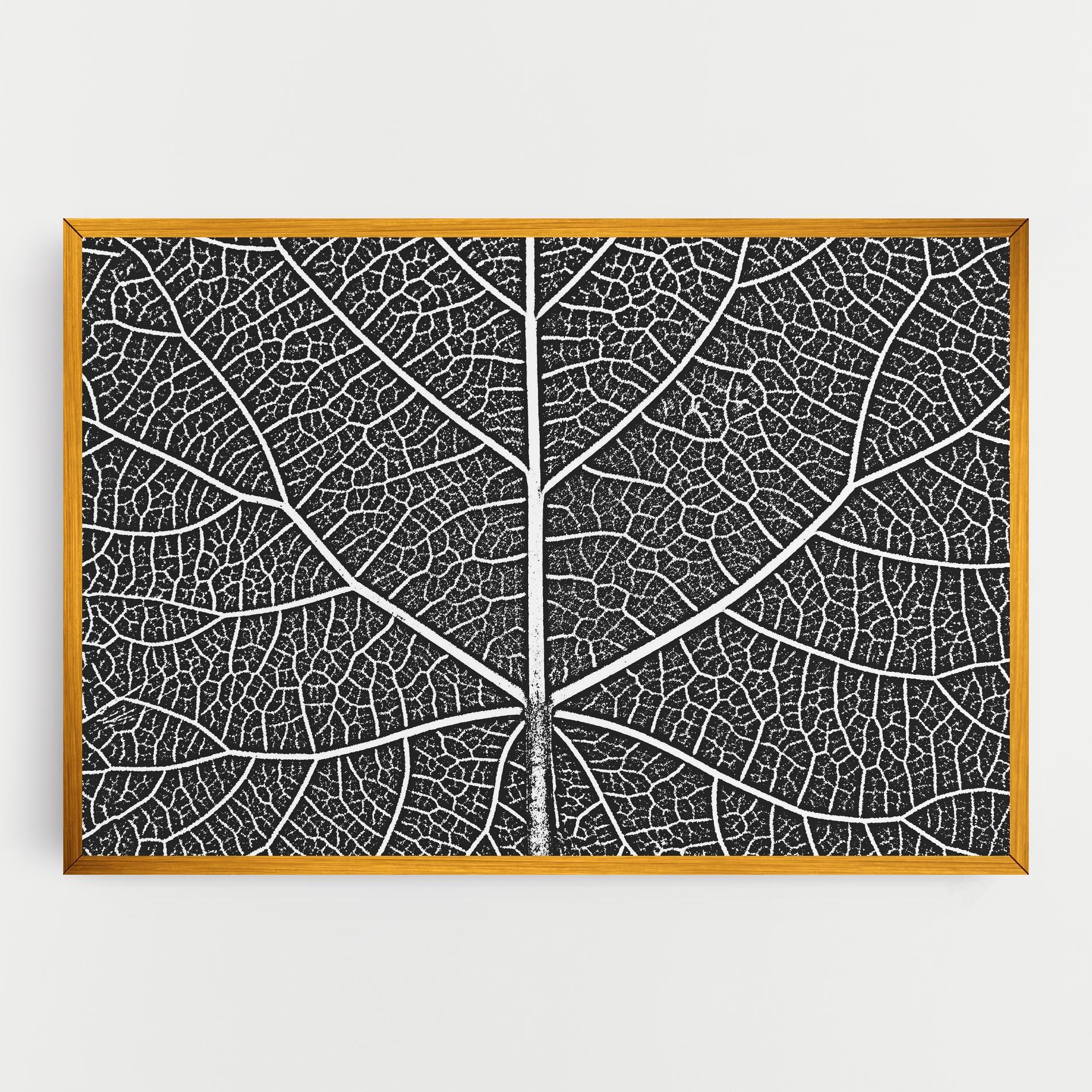 Leinwandbild Close Grey Leaf mockup 0