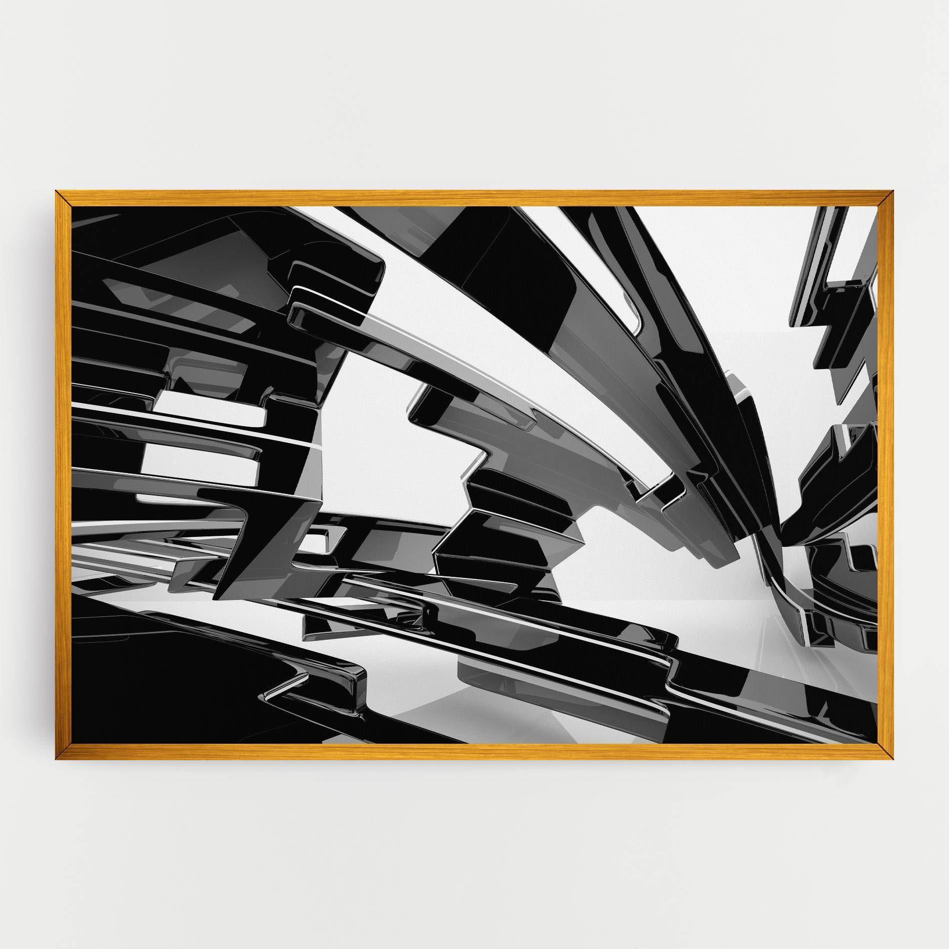 Leinwandbild Glossy Sculpture mockup 0