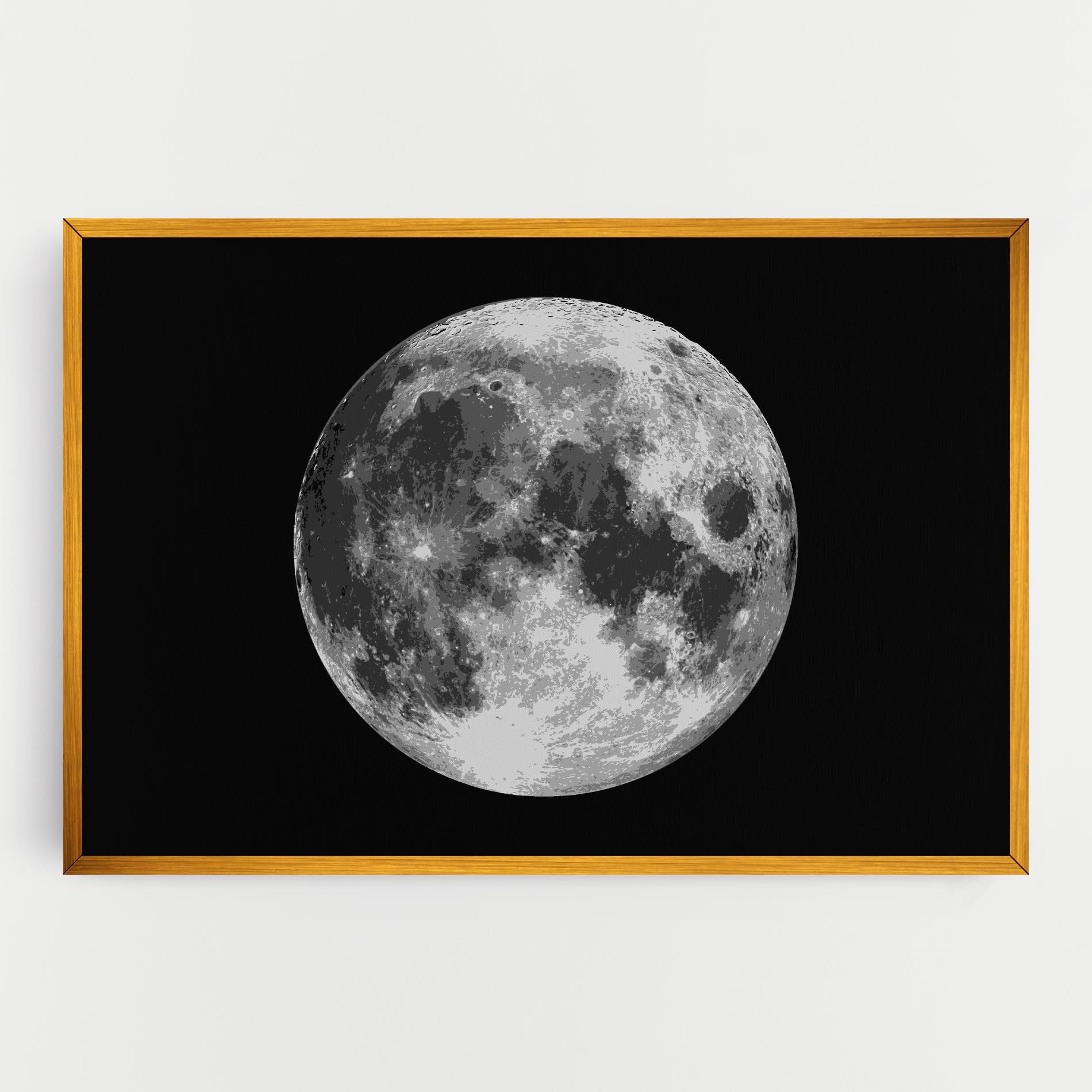 Leinwandbild Grey Shiny Moon mockup 0
