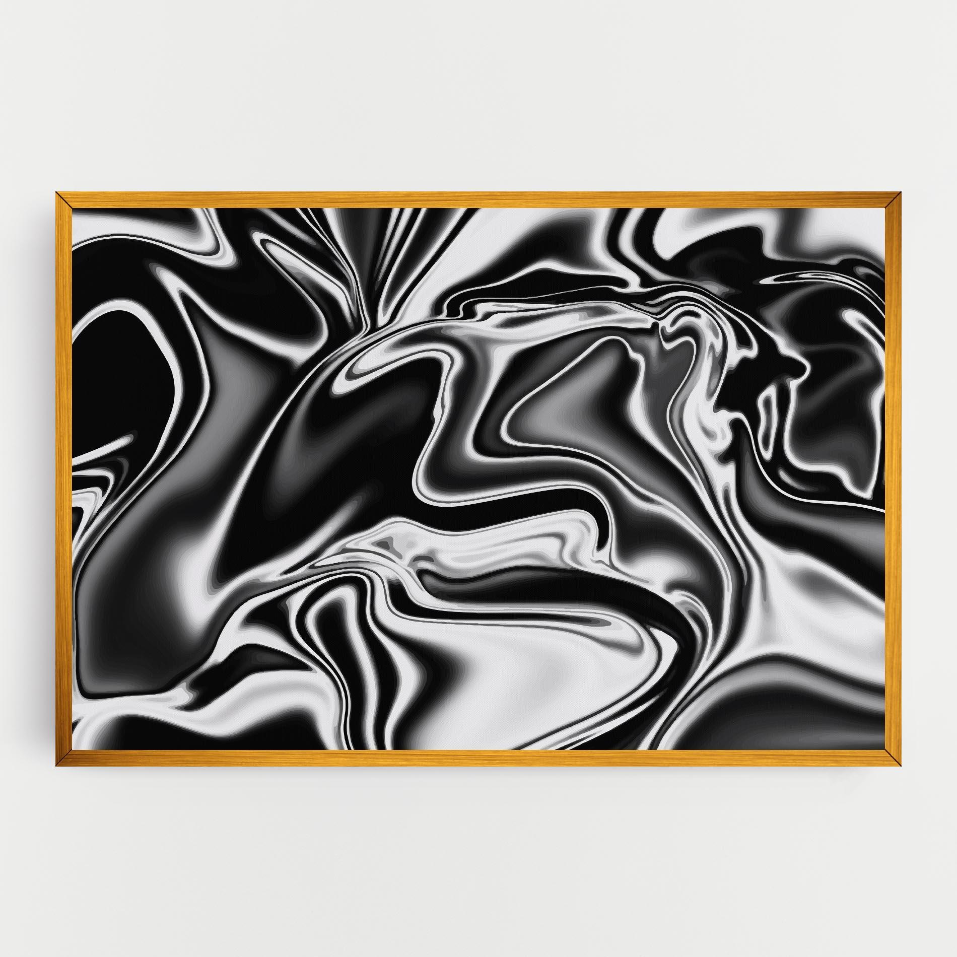 Leinwandbild Silver Black Art mockup 0