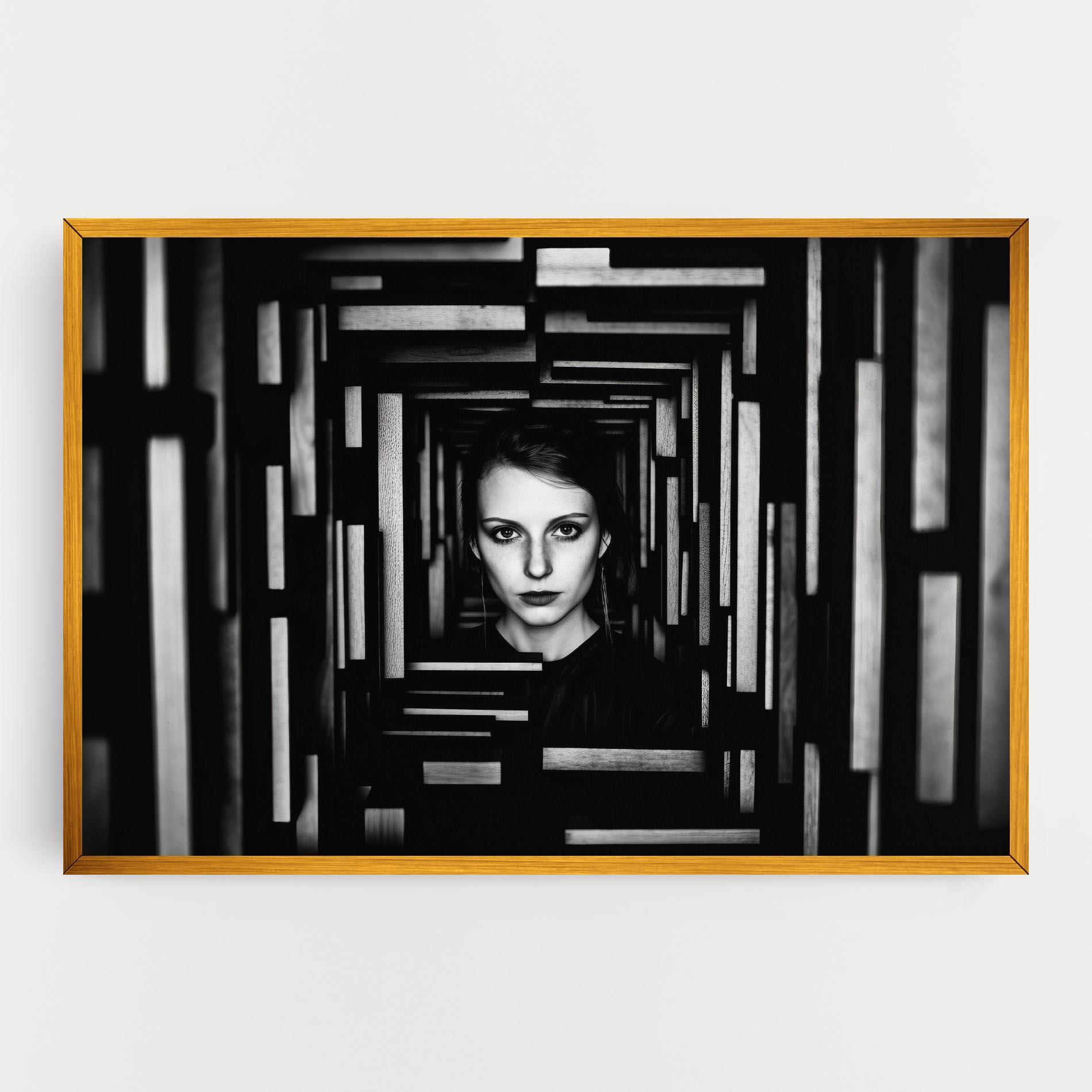 Leinwandbild Tunnel Woman mockup 0