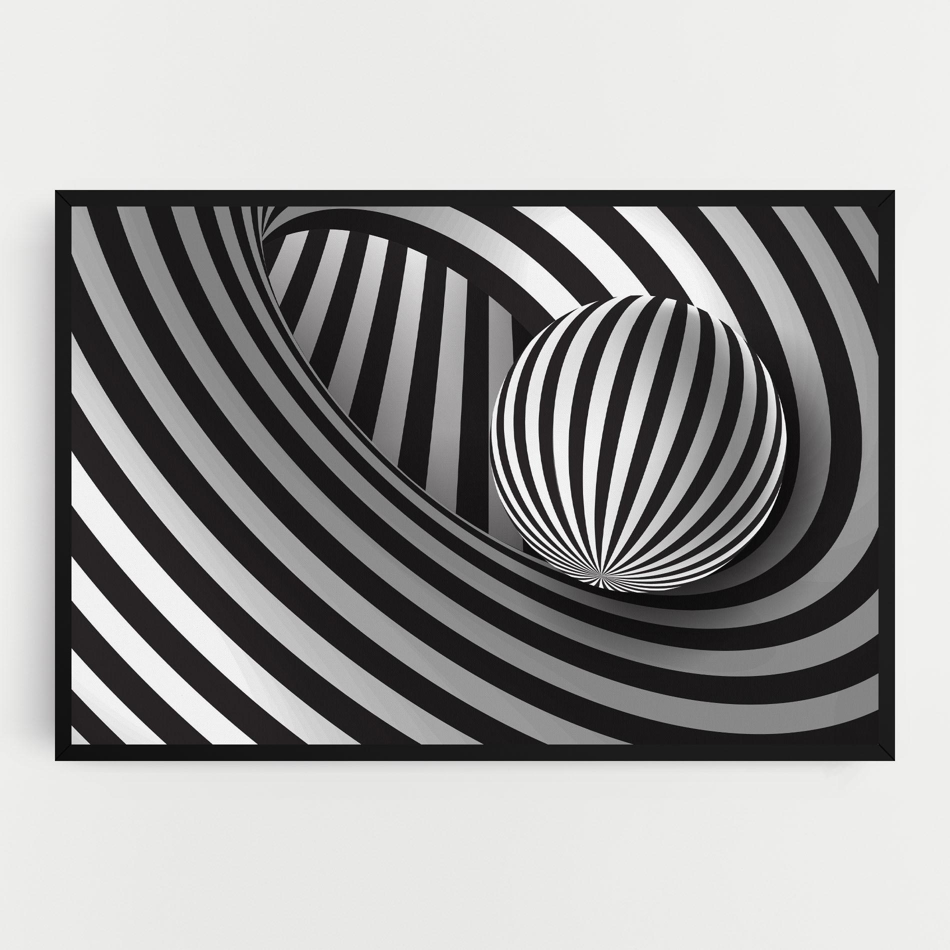 Leinwandbild 3d Zebra Ball mockup 0
