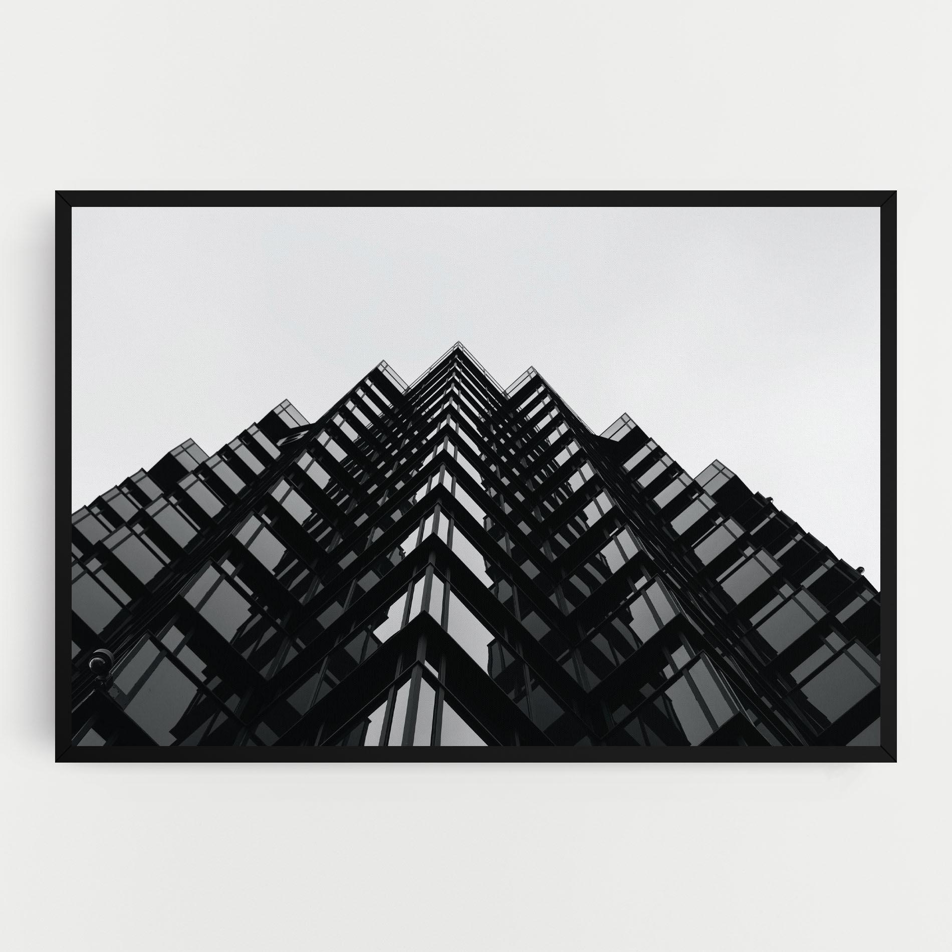 Leinwandbild Black Building mockup 0