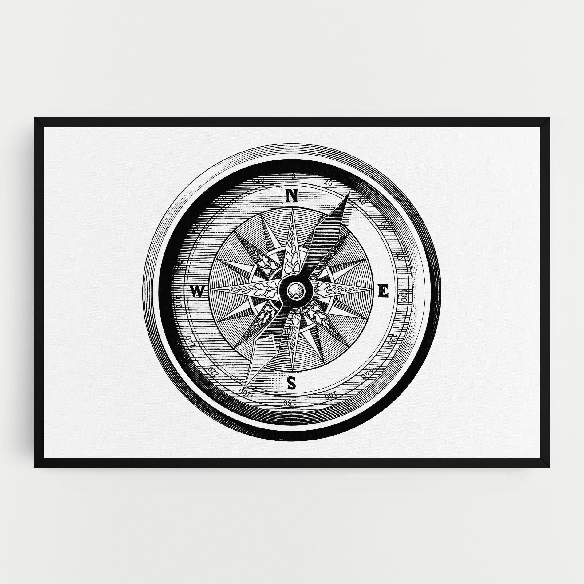 Leinwandbild Black Compass mockup 0