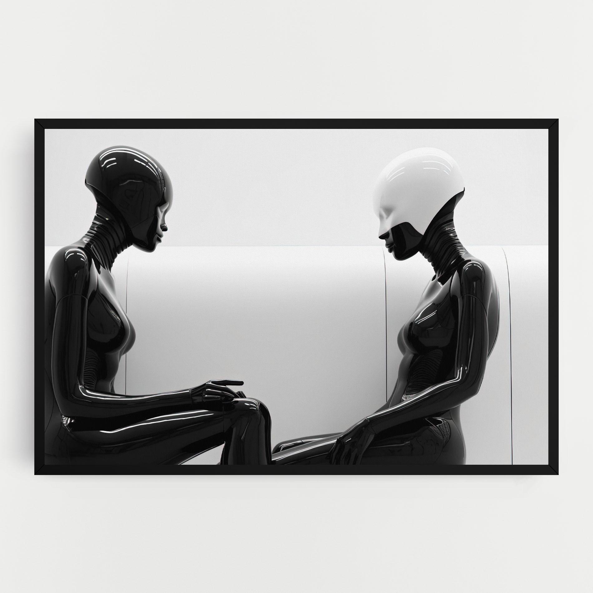 Leinwandbild Black Mannequin mockup 0