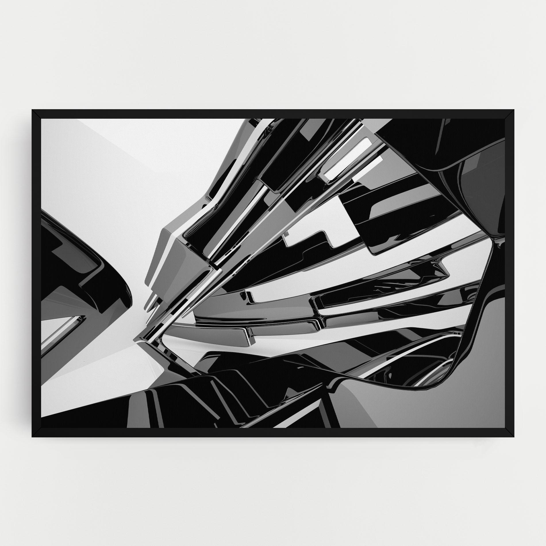 Leinwandbild Black Sculpture mockup 0