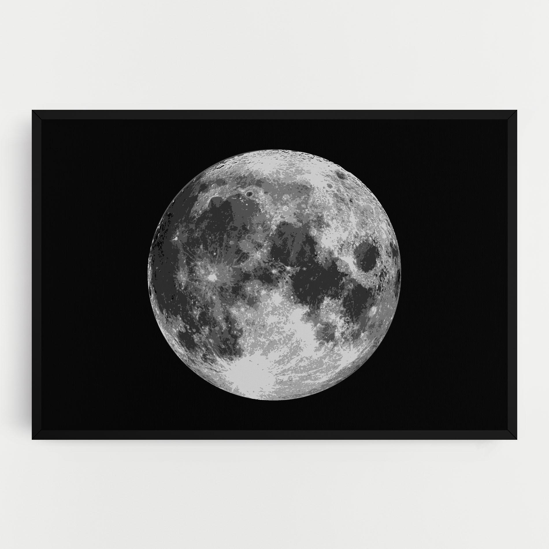 Leinwandbild Grey Shiny Moon mockup 0