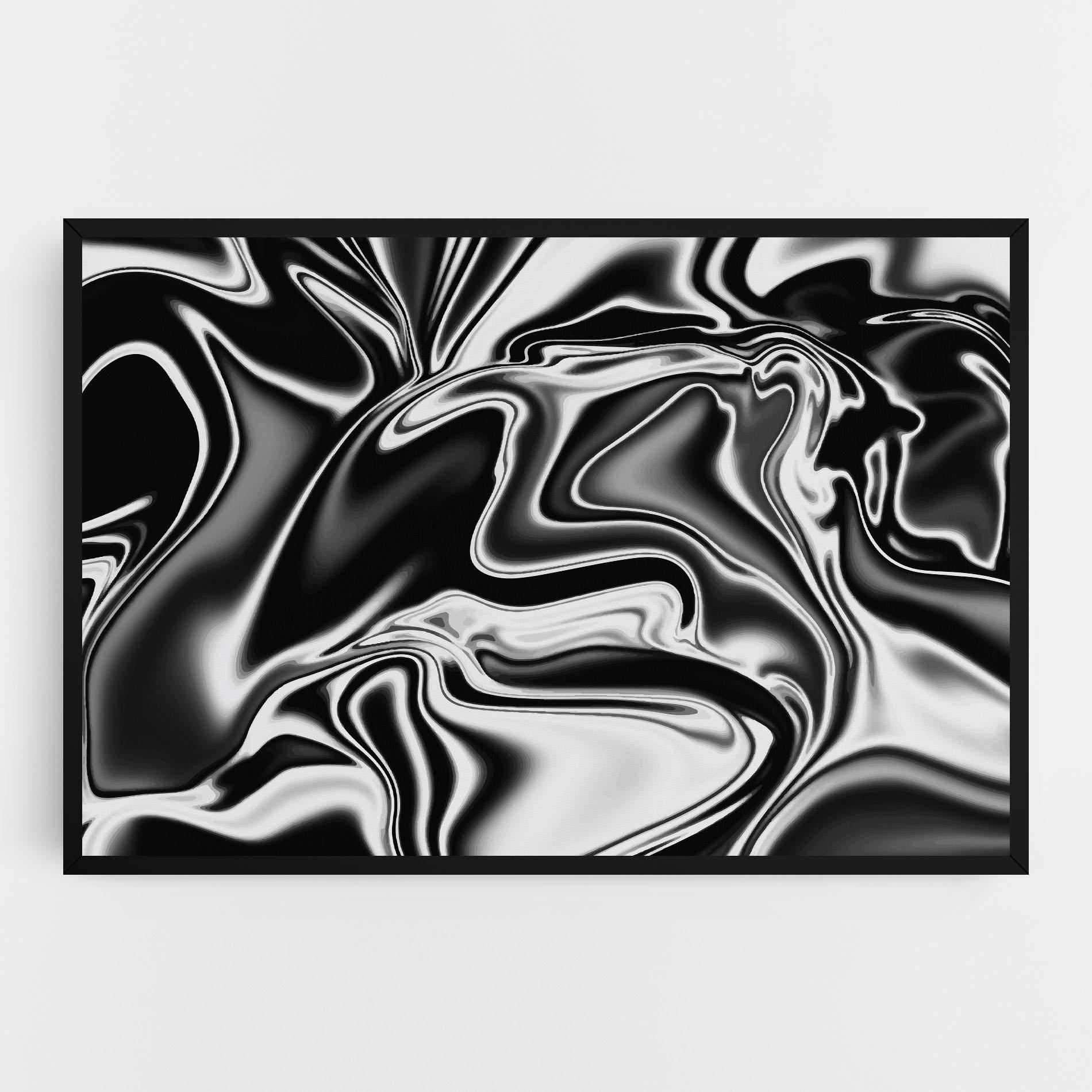 Leinwandbild Silver Black Art mockup 0