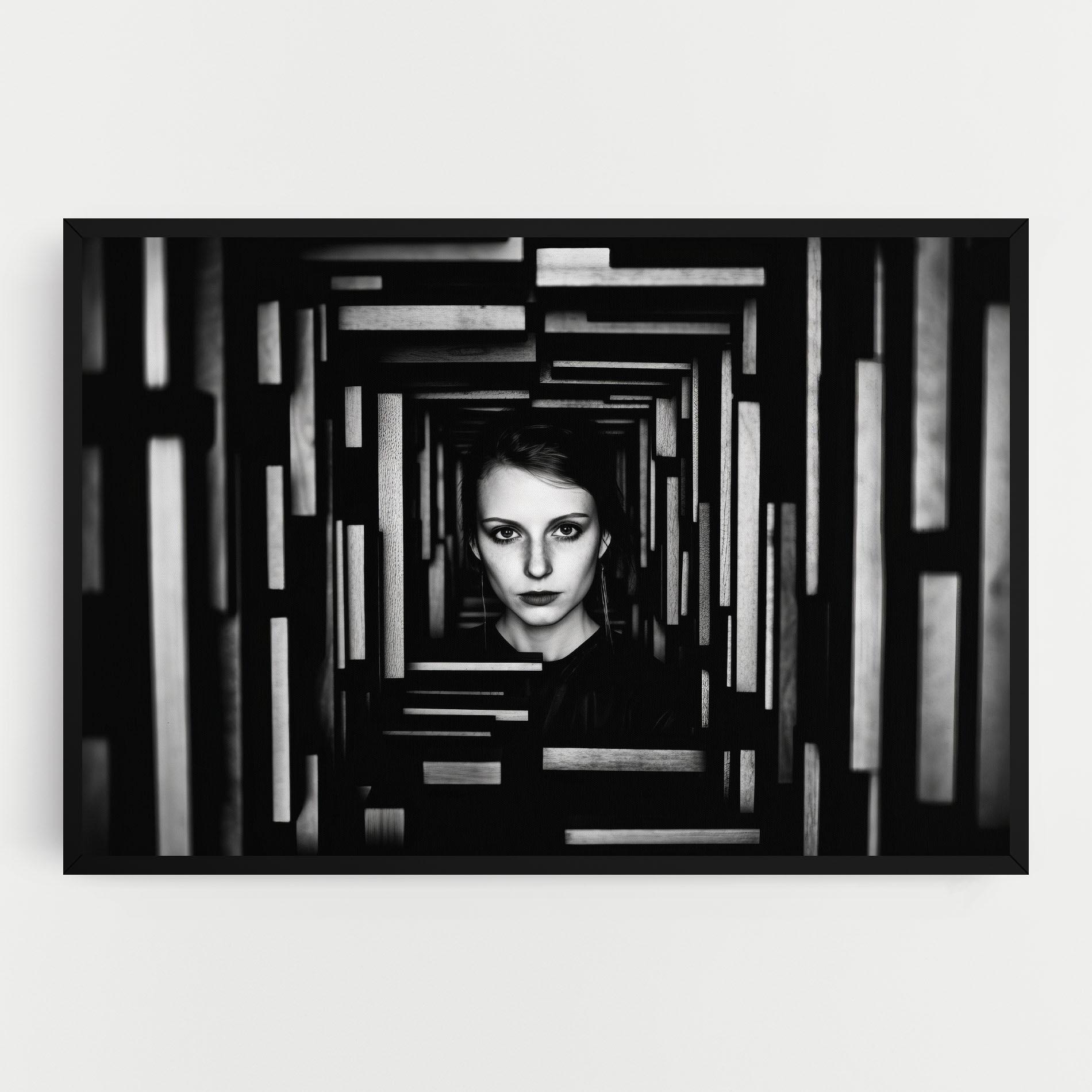 Leinwandbild Tunnel Woman mockup 0