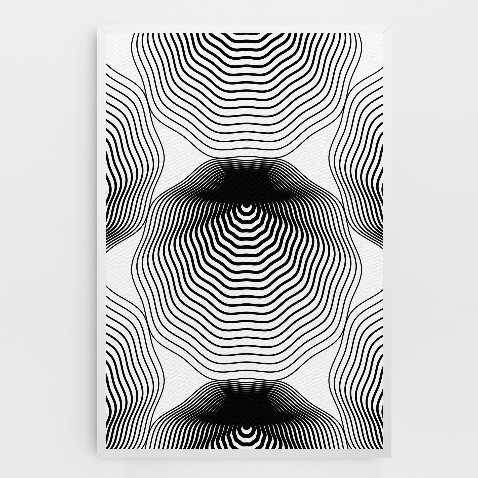 Leinwandbild Black Line Art mockup 0