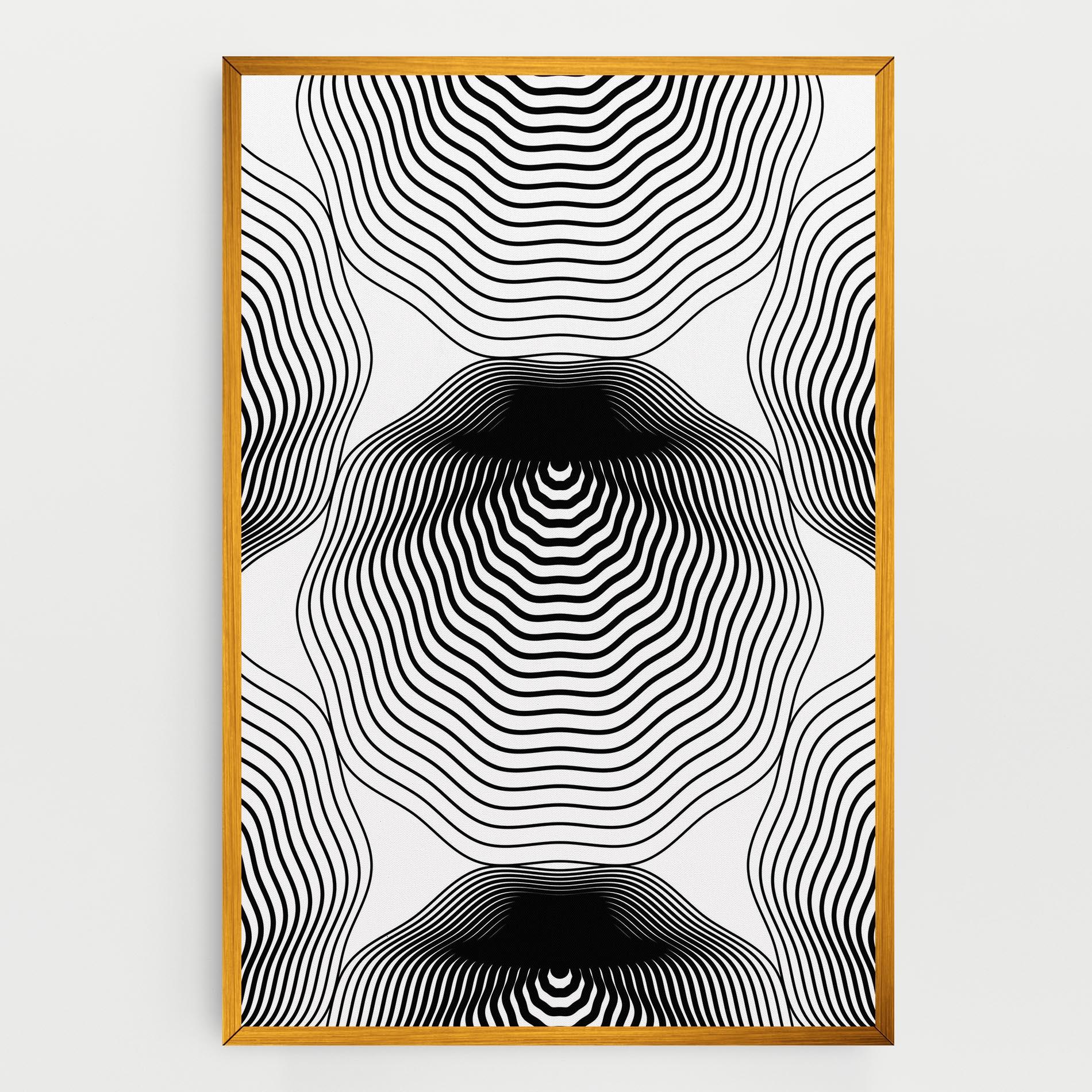 Leinwandbild Black Line Art mockup 0