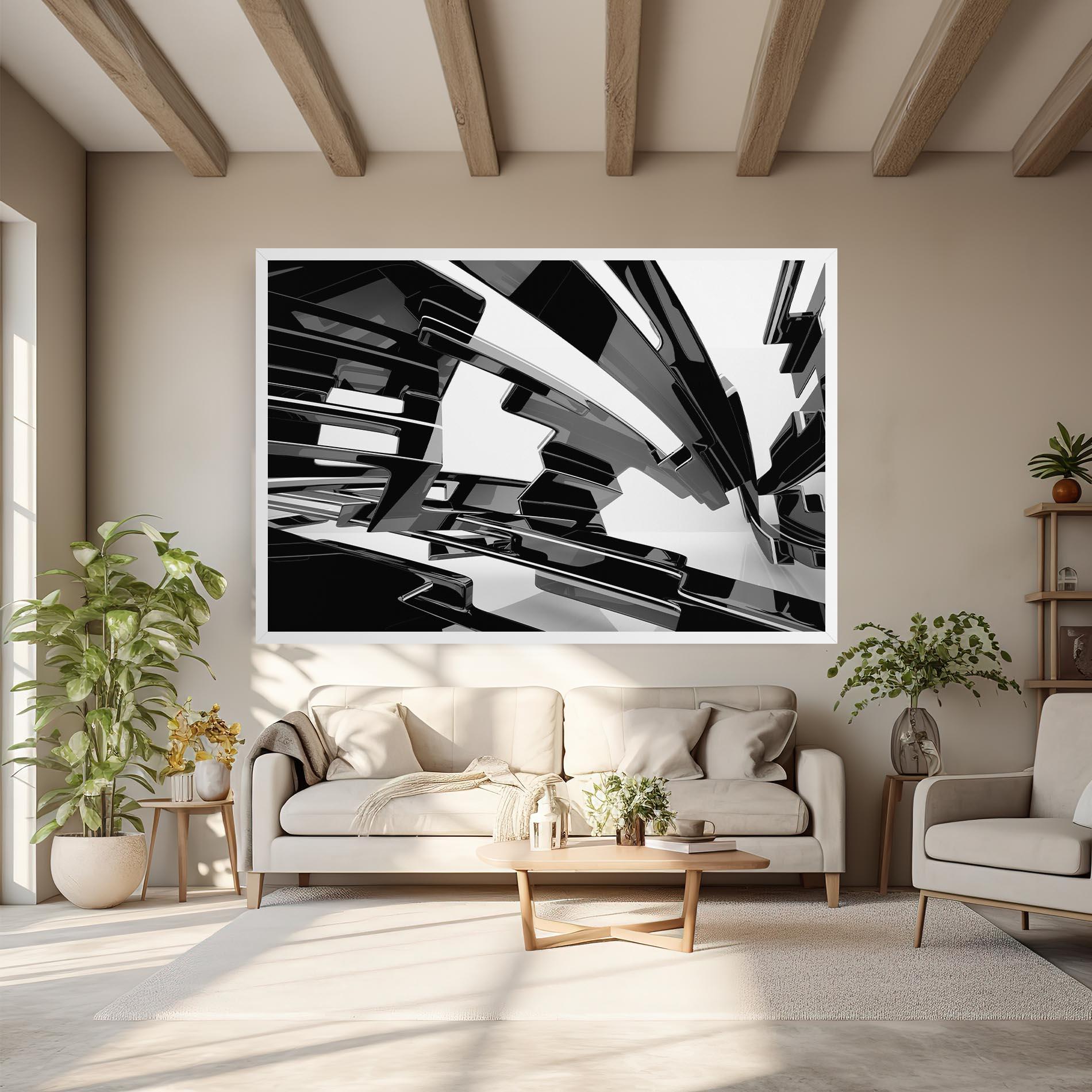 Leinwandbild Glossy Sculpture mockup 6