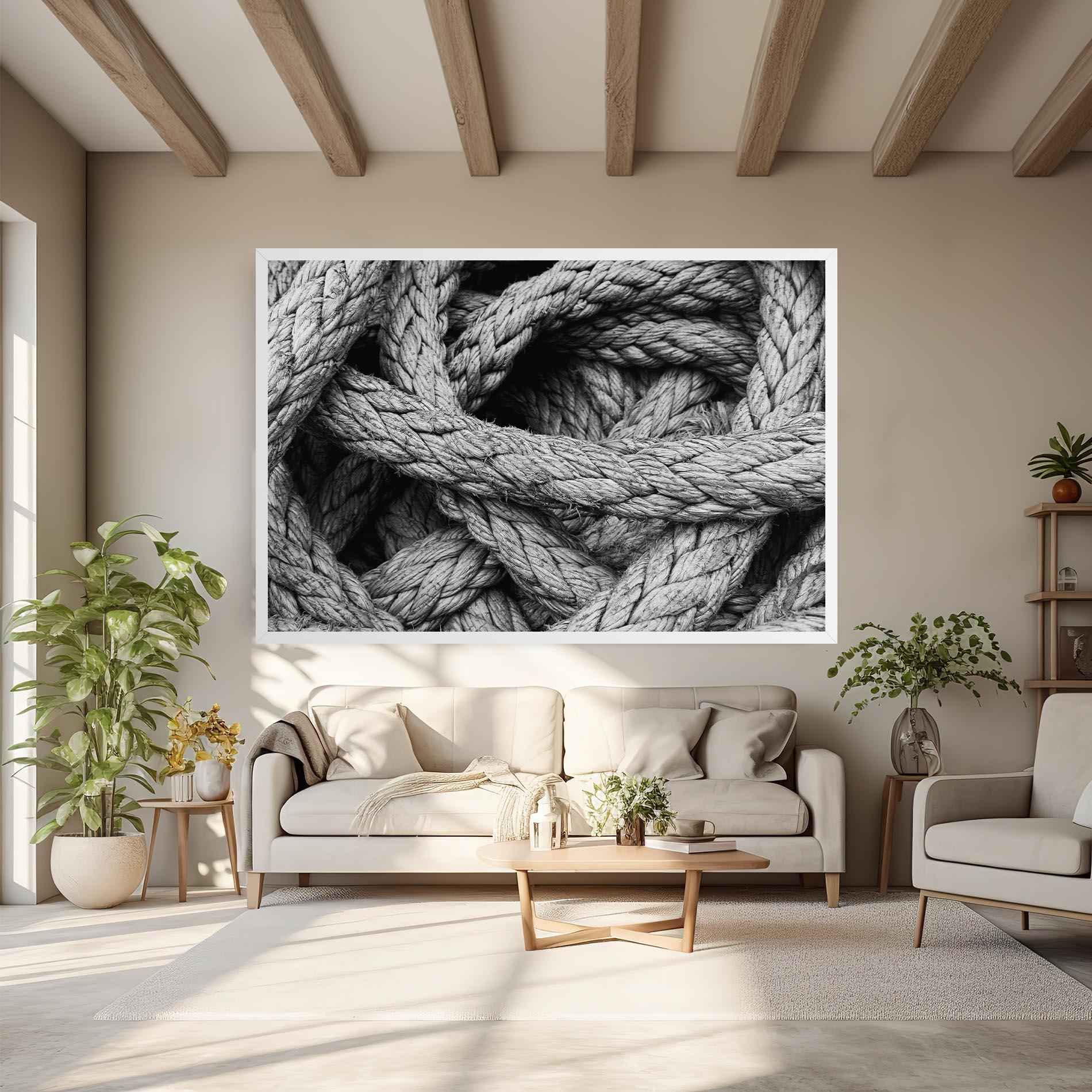 Leinwandbild Gray String mockup 6