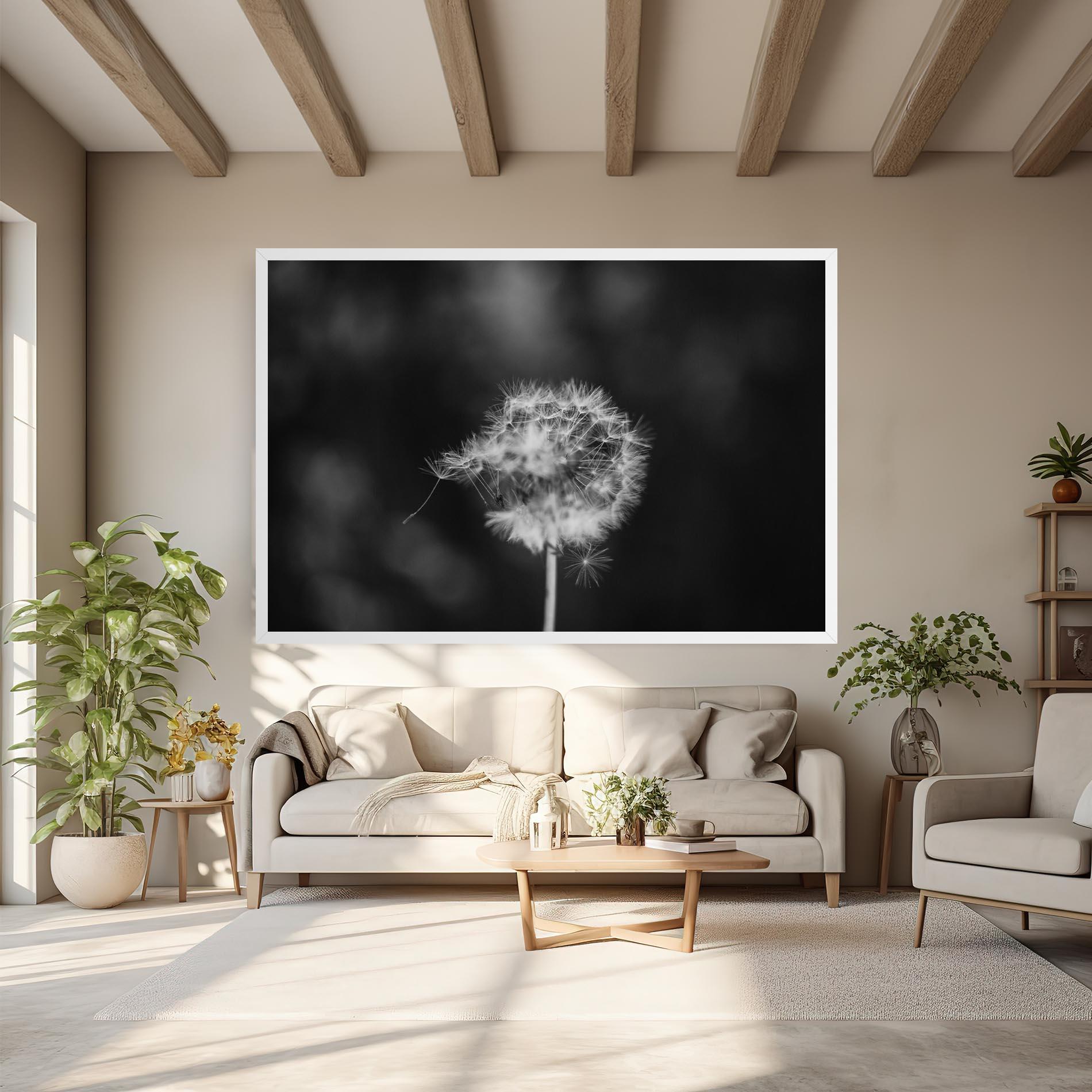 Leinwandbild Grey Dandelion mockup 6