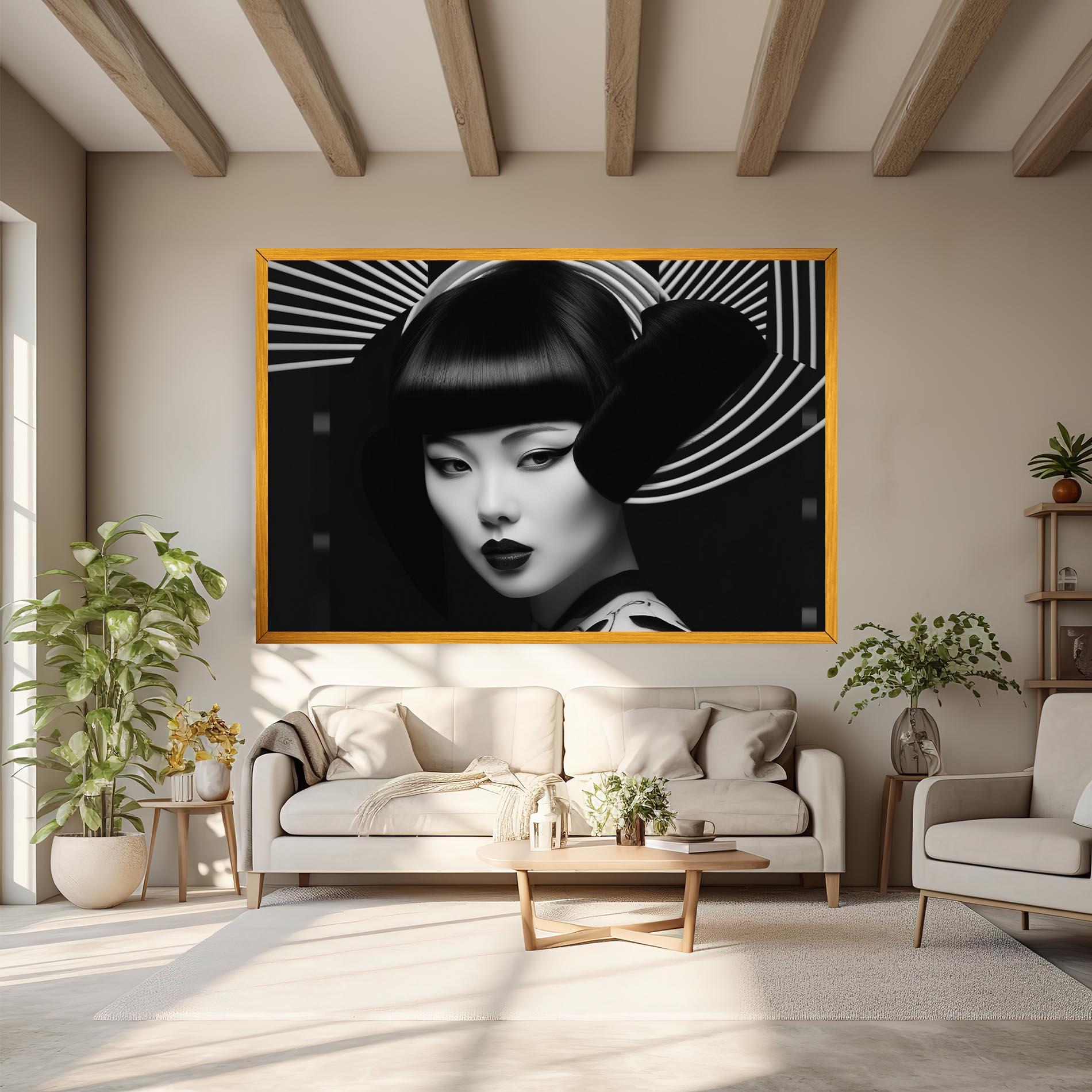 Leinwandbild Abstract Asian Woman mockup 6