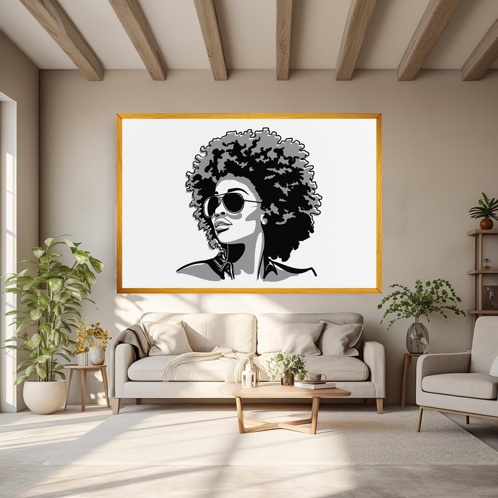 Leinwandbild Black Grasses mockup 6