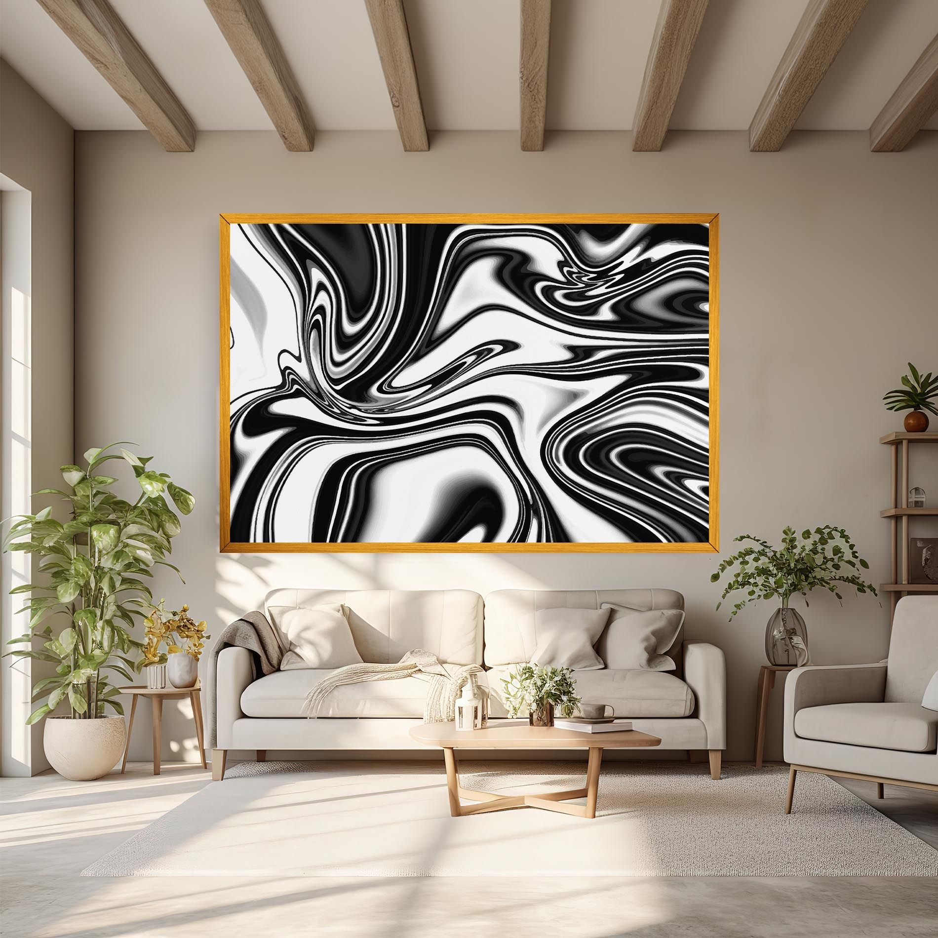 Black White Liquid mockup 6