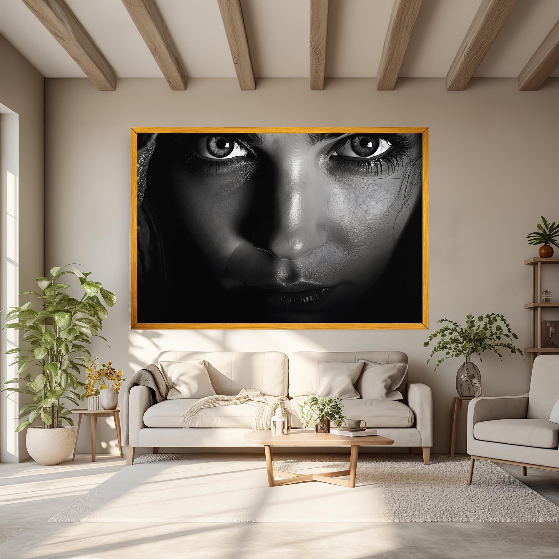 Leinwandbild Closeup Portrait mockup 6