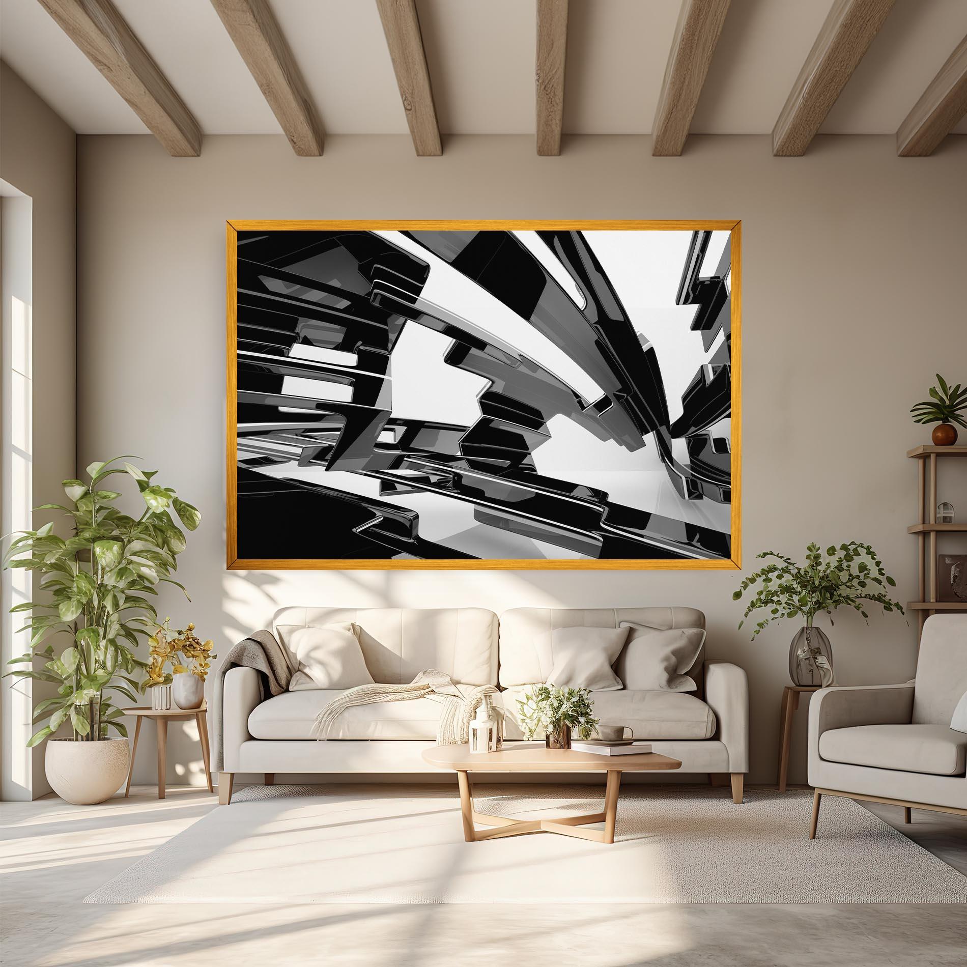 Leinwandbild Glossy Sculpture mockup 6