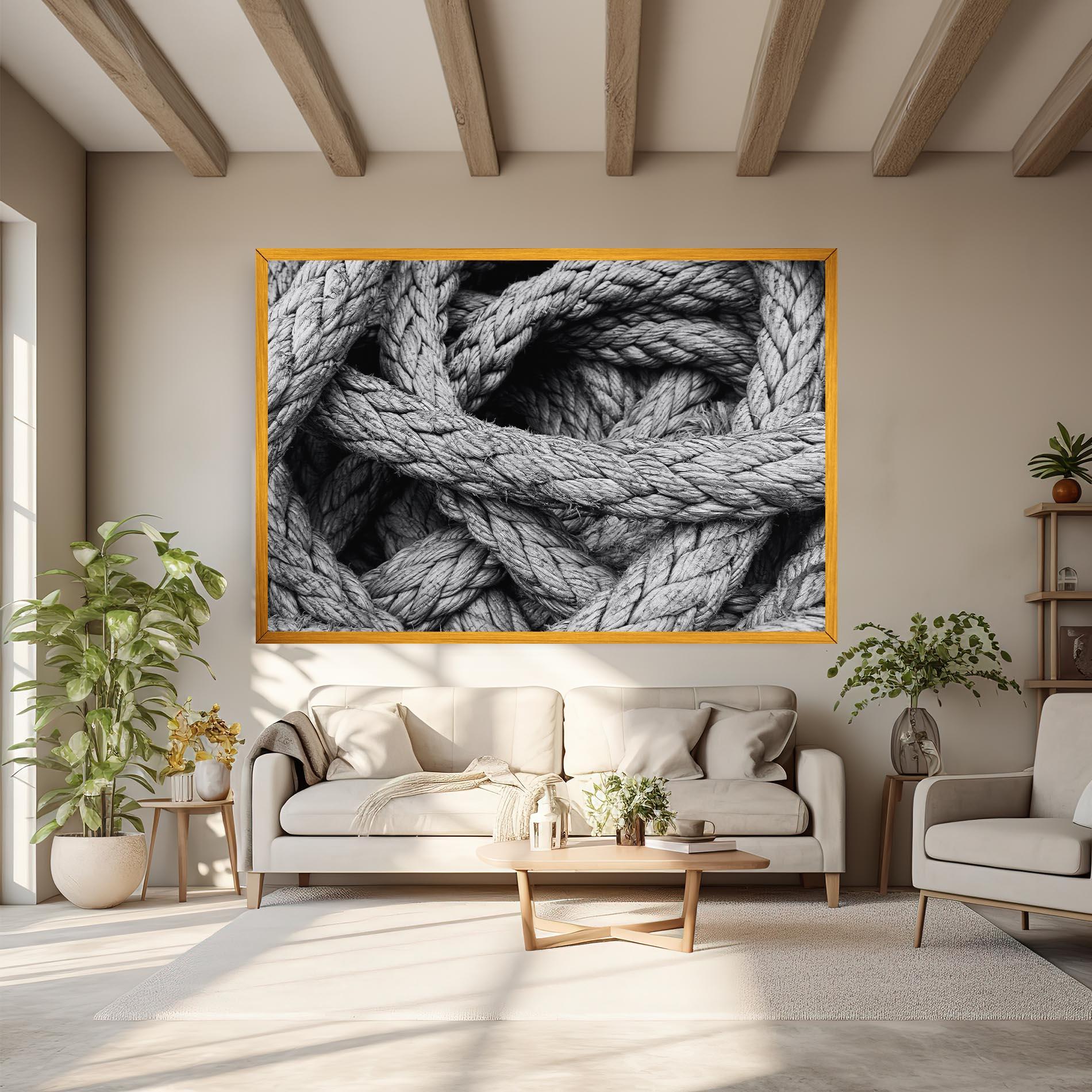 Leinwandbild Gray String mockup 6